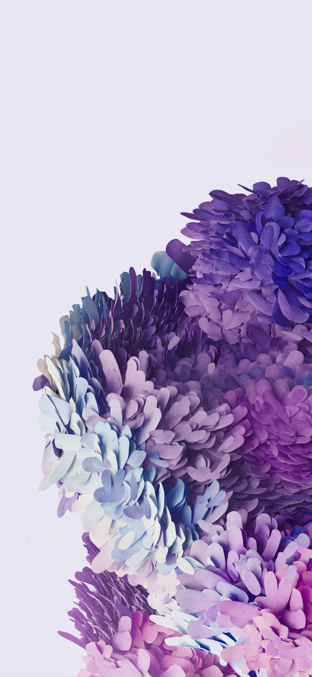 1080x2340 4K Abstractong Lilang na Ulap Wallpaper