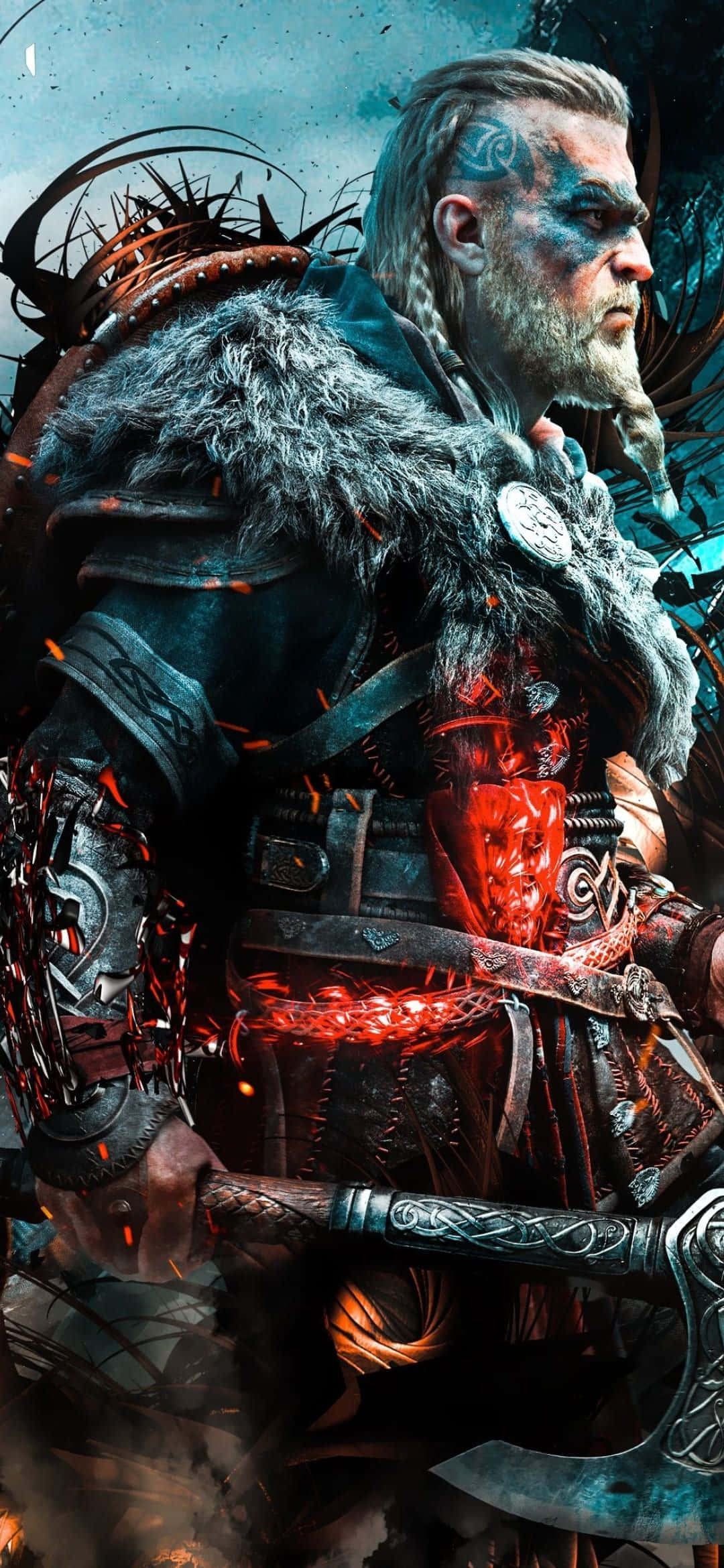 1080x2340 4K Assassin's Creed Valhalla Wallpaper