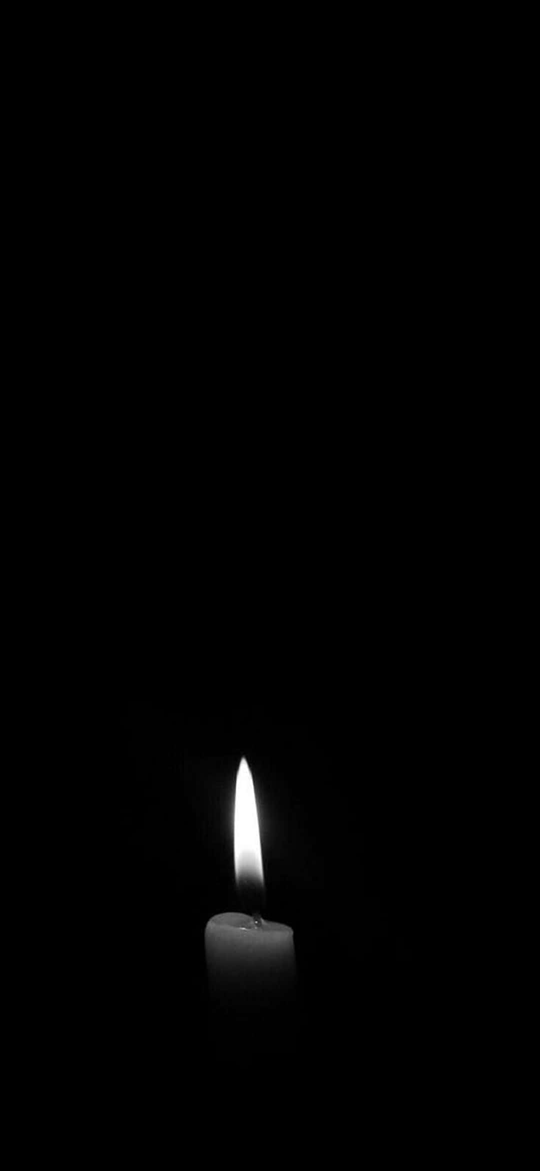 1080x2340 4K Black And White Candle Wallpaper
