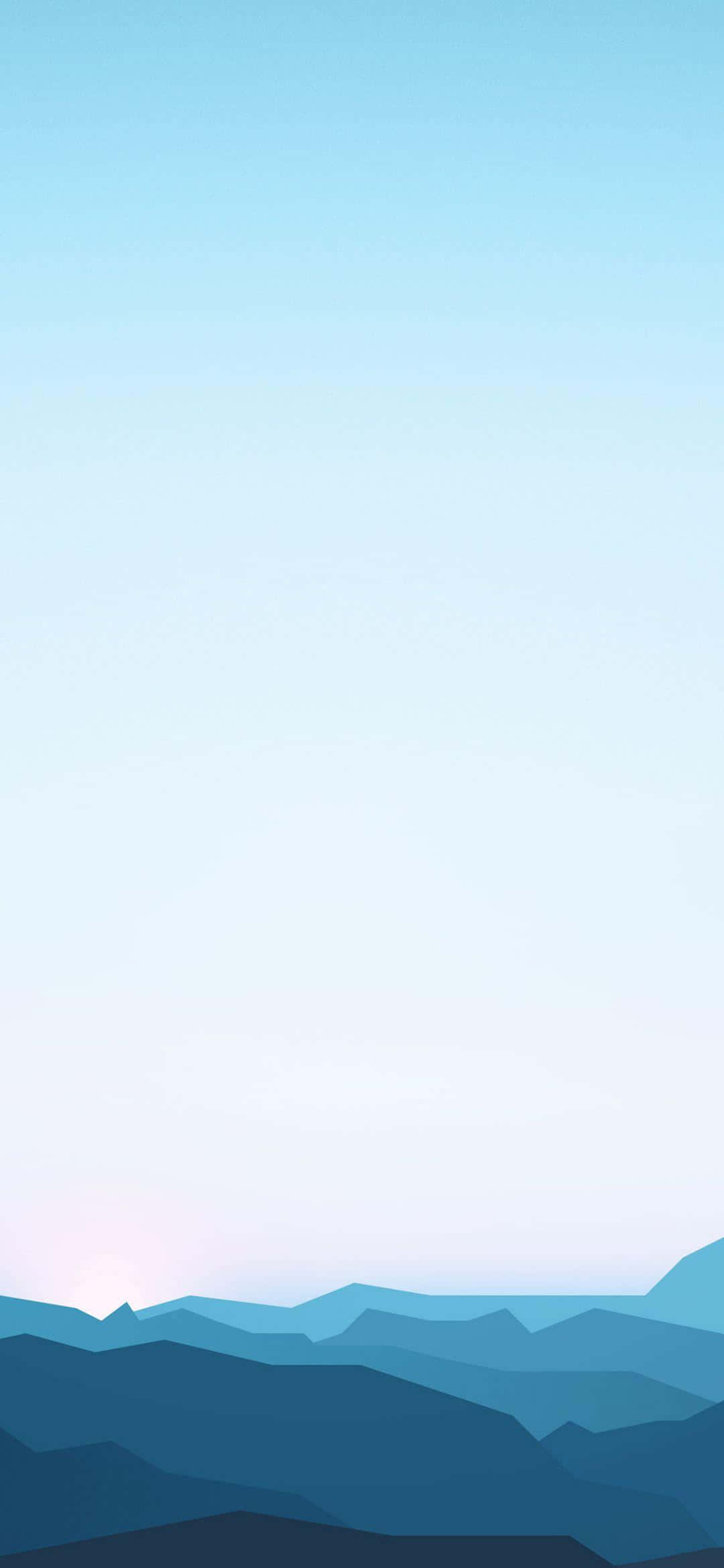 1080x2340 4K Minimal Mountain Geometric Art Wallpaper