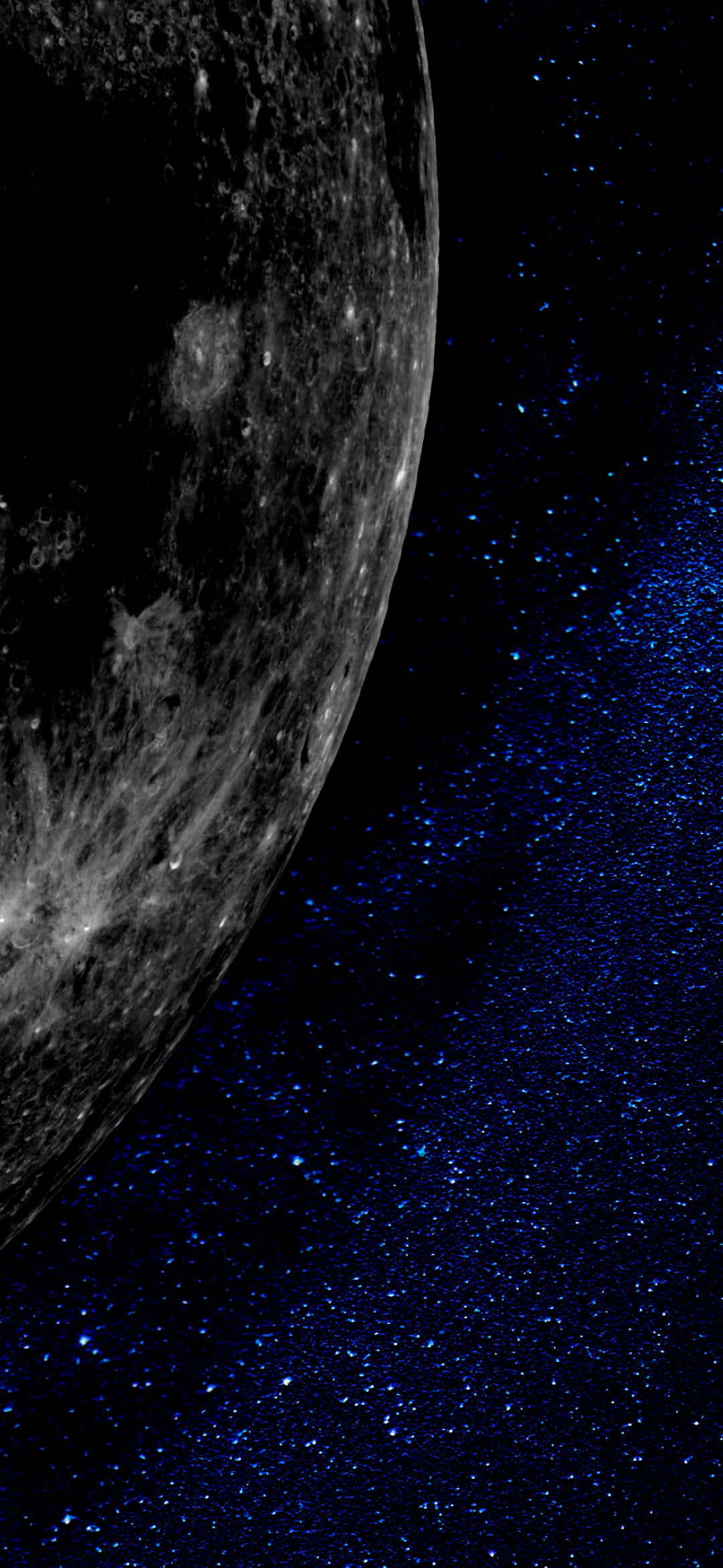 1080x2340 4K Moon Close Up Digital Art Wallpaper
