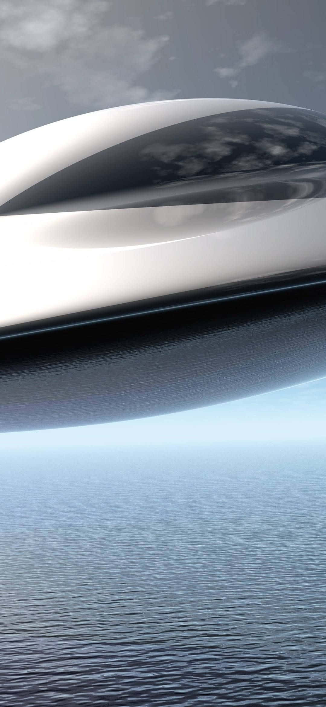 1080x2340 4K UFO Spaceship Close Up Digital Art Wallpaper