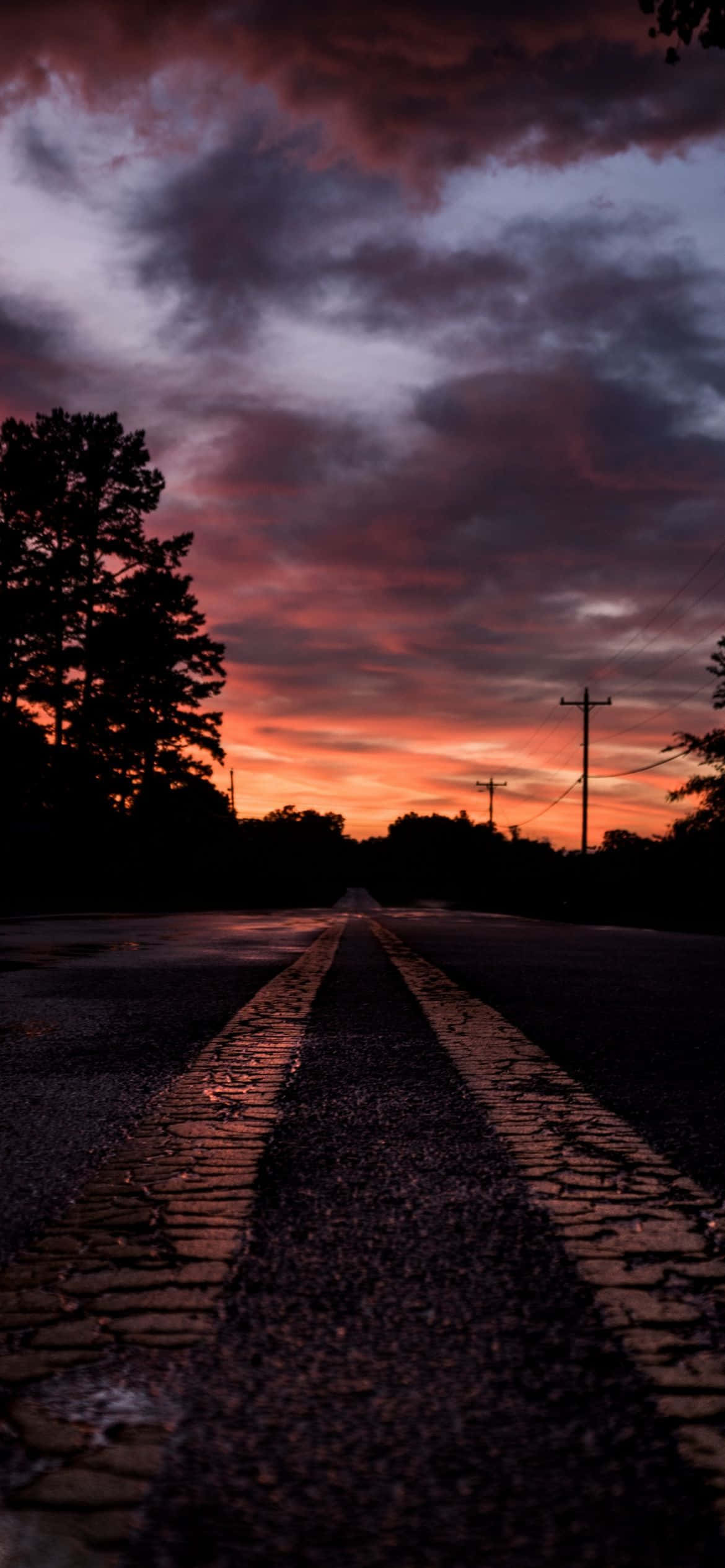 1170x2532 Resolution na Road Marker Wallpaper