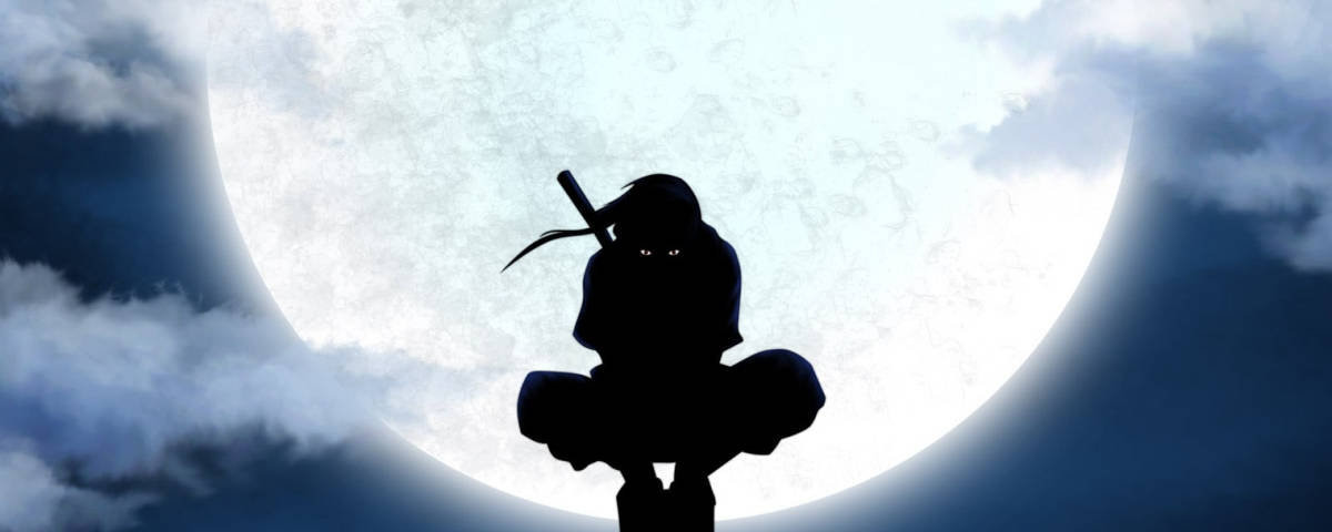 1200x480 Silweta ni Itachi Uchiha Wallpaper