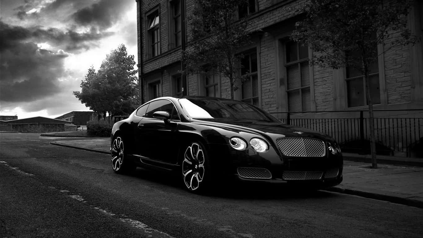 1366x768 Bentley Background na Black and White Photo Bentley Continental GT Wallpaper