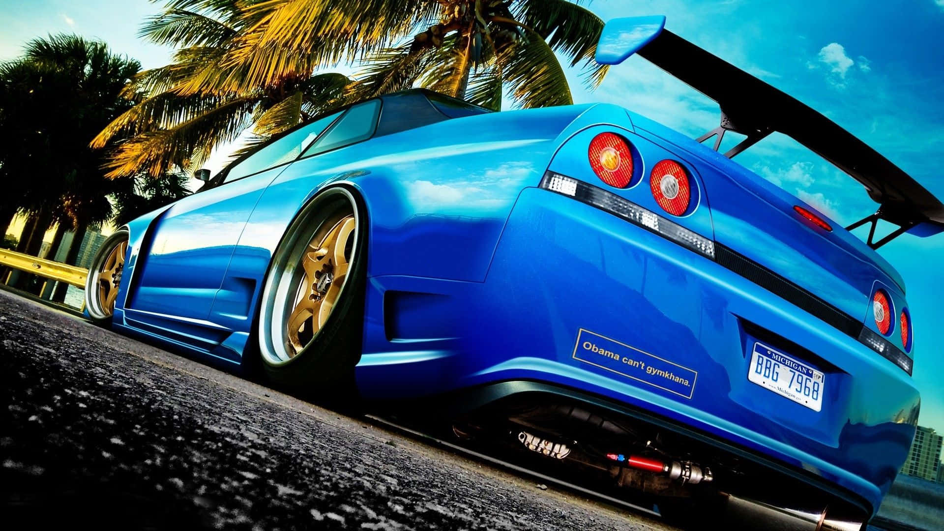 1920x1080 HD na Kotse Nissan Skyline Wallpaper