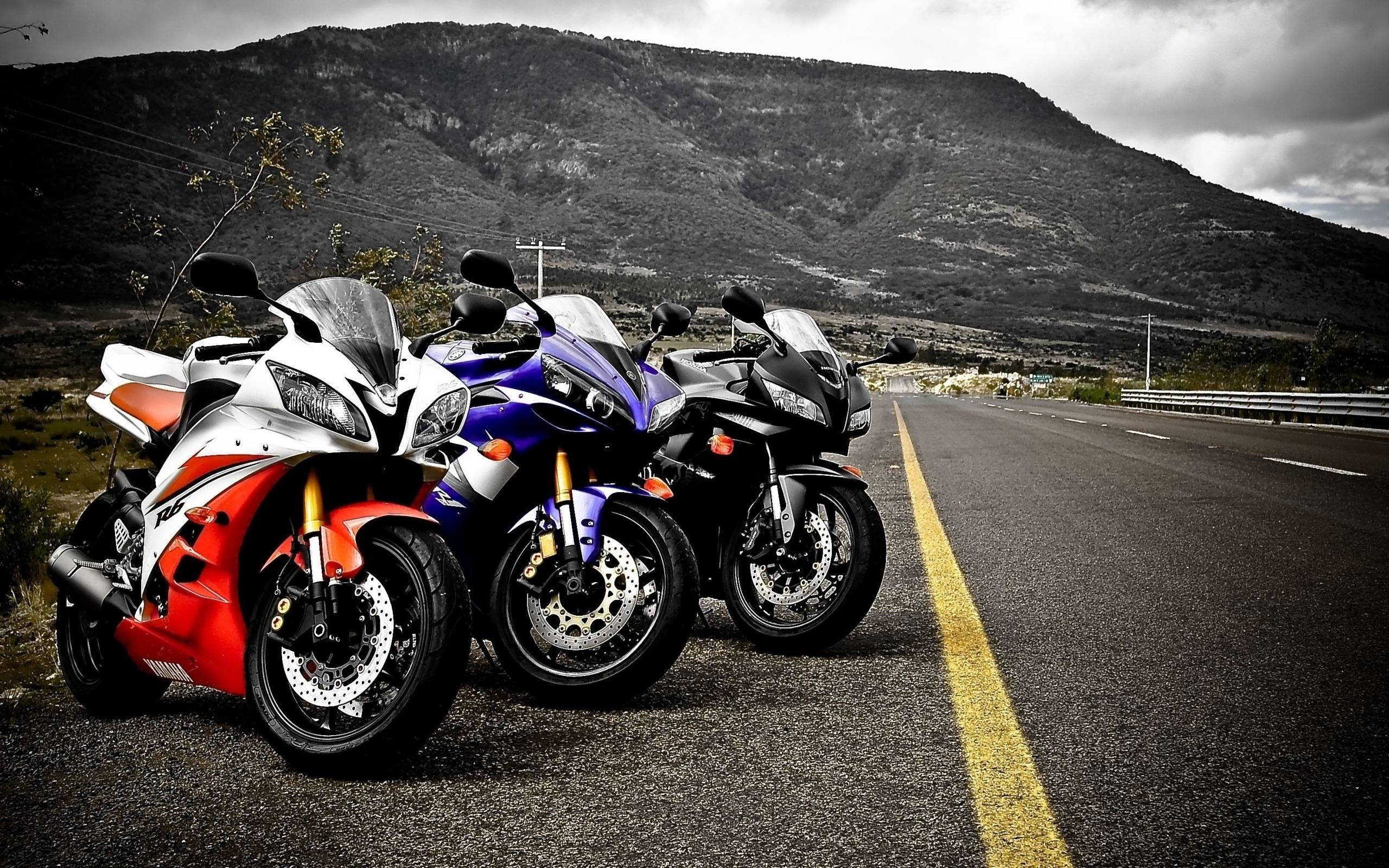 1920x1080 Motorsiklo Pula Itim Asul Wallpaper