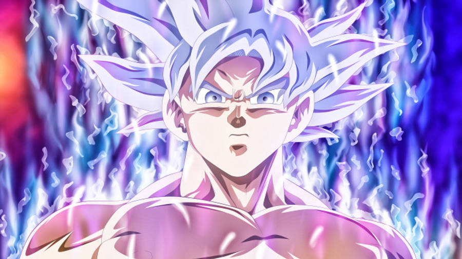 3D Anime Goku Na Nag-aapoy 8K Wallpaper