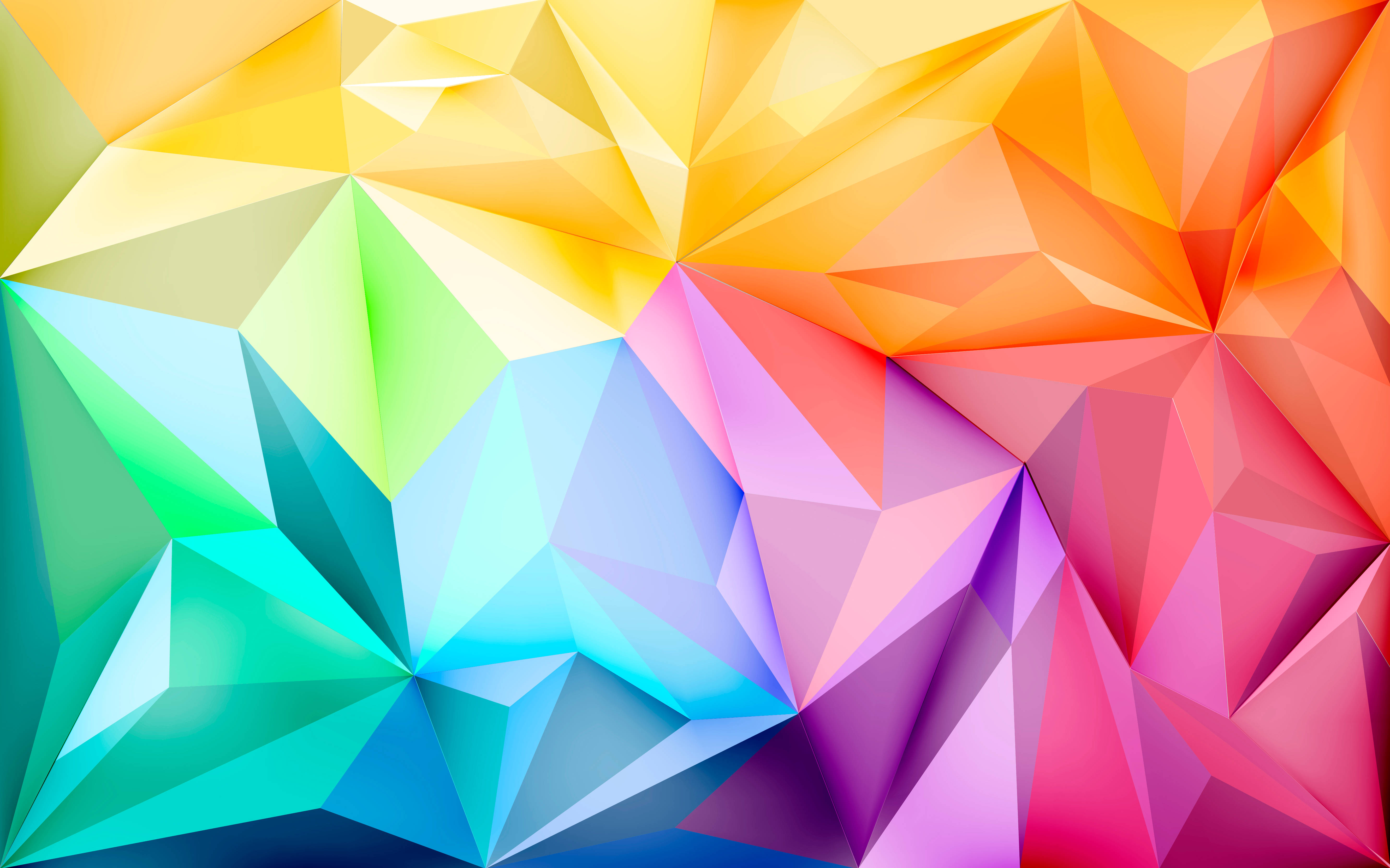3D Geometric Graphic Para sa Makulay na Background Wallpaper