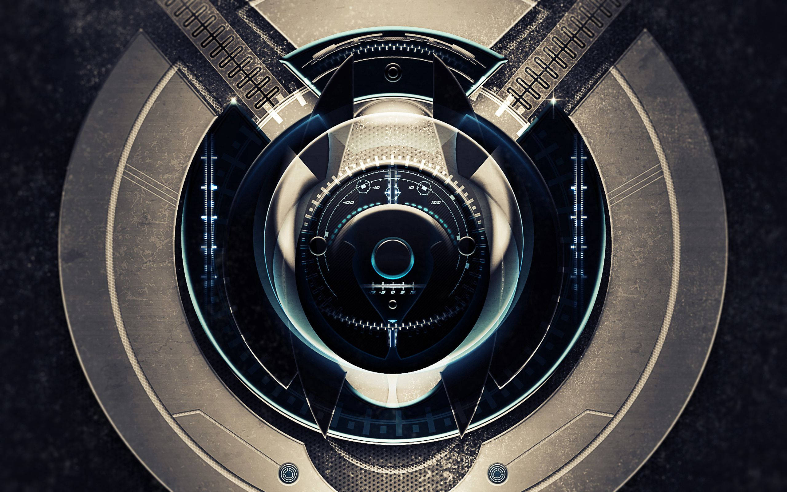 3D Hi-tech na Knob sa Dingding Wallpaper