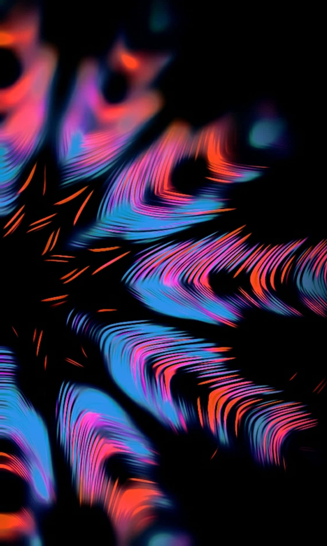4K AMOLED Background Colorful Abstract Feathers Wallpaper