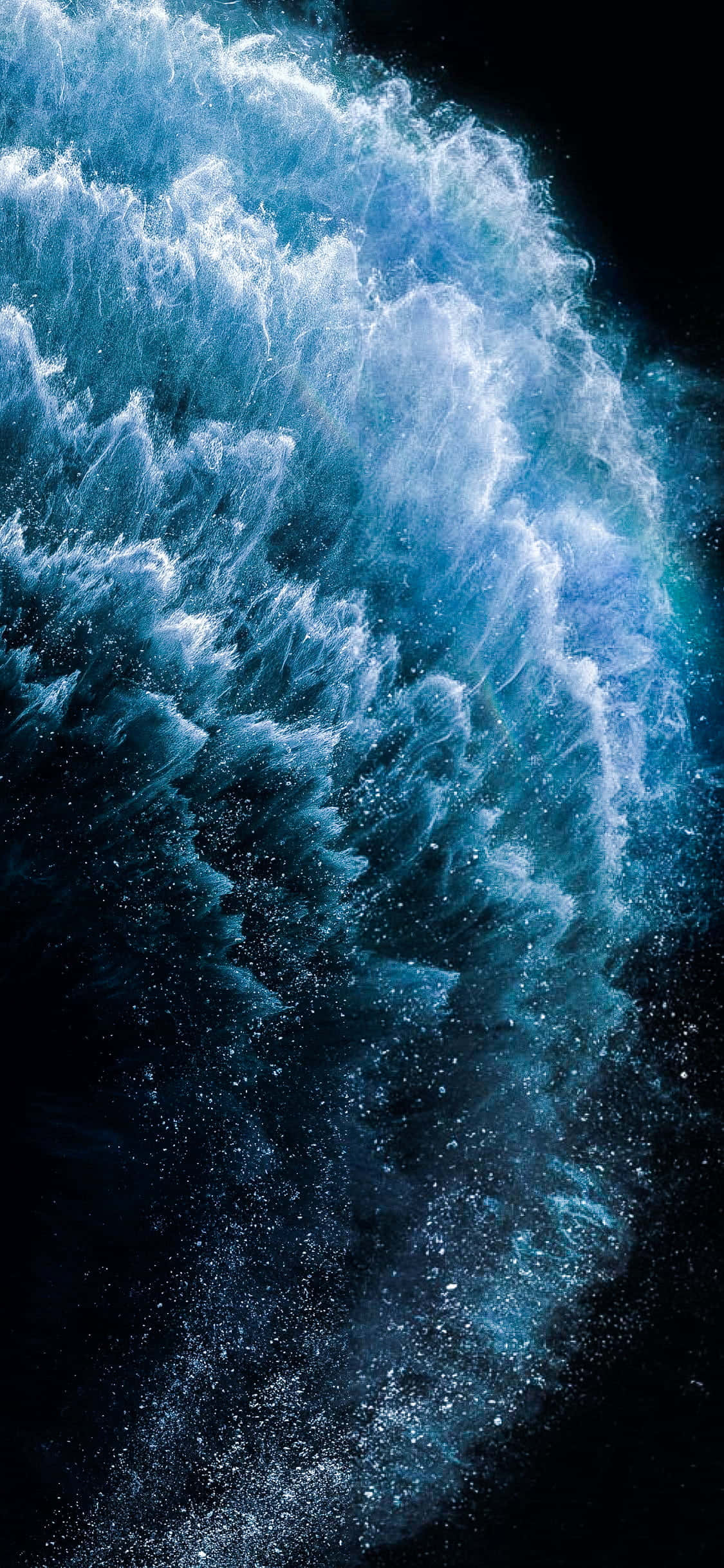 4K AMOLED Background Crashing Waves Texture Wallpaper