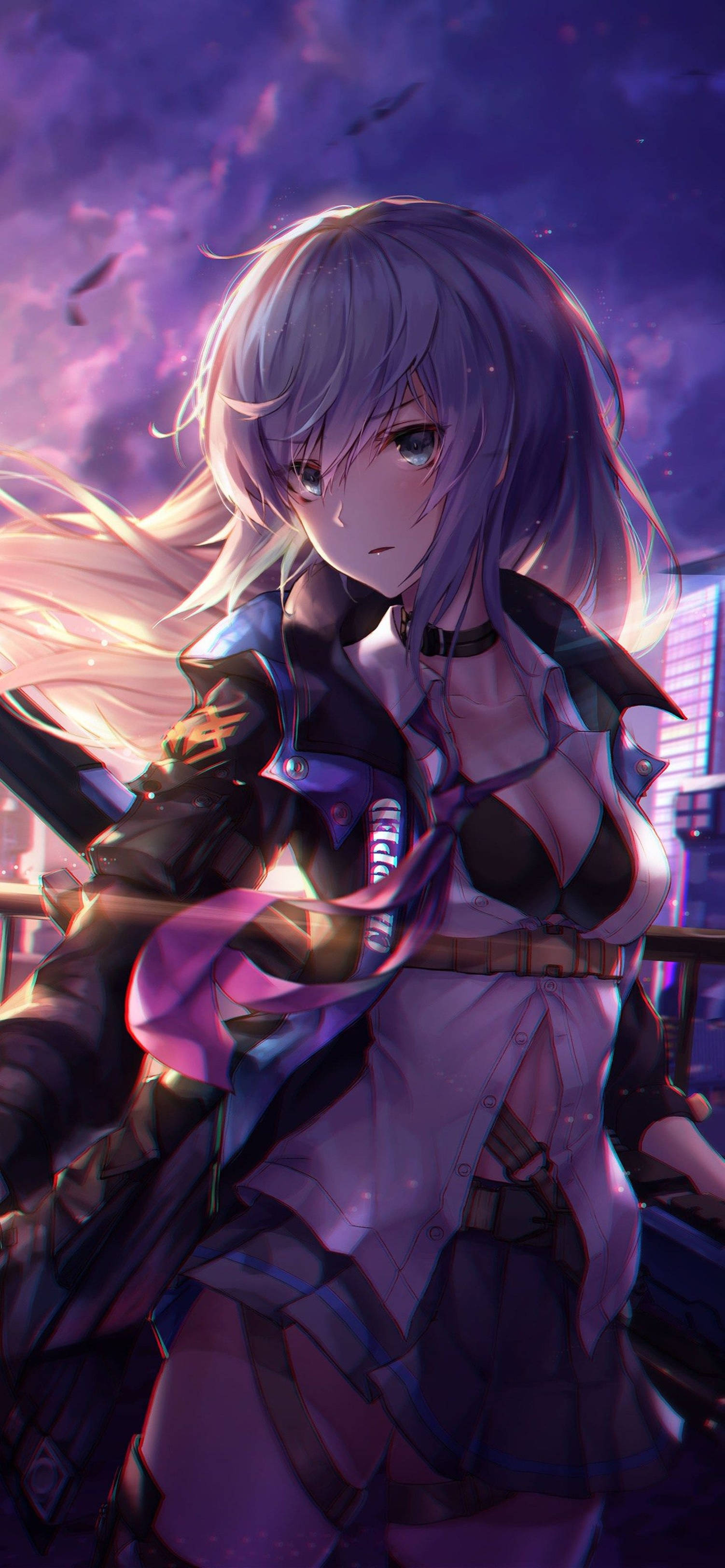 4K Anime iPhone Mandirigmang Babae Wallpaper