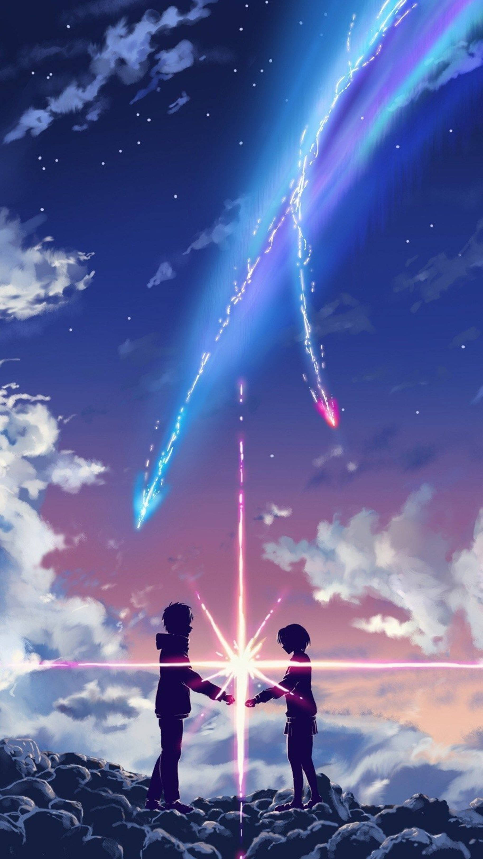 4K Anime iPhone Your Name Taki at Mitsuha Wallpaper