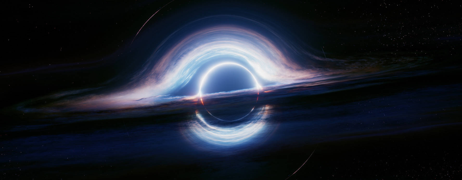 4K Black Hole na Kumikinang na Asul Wallpaper