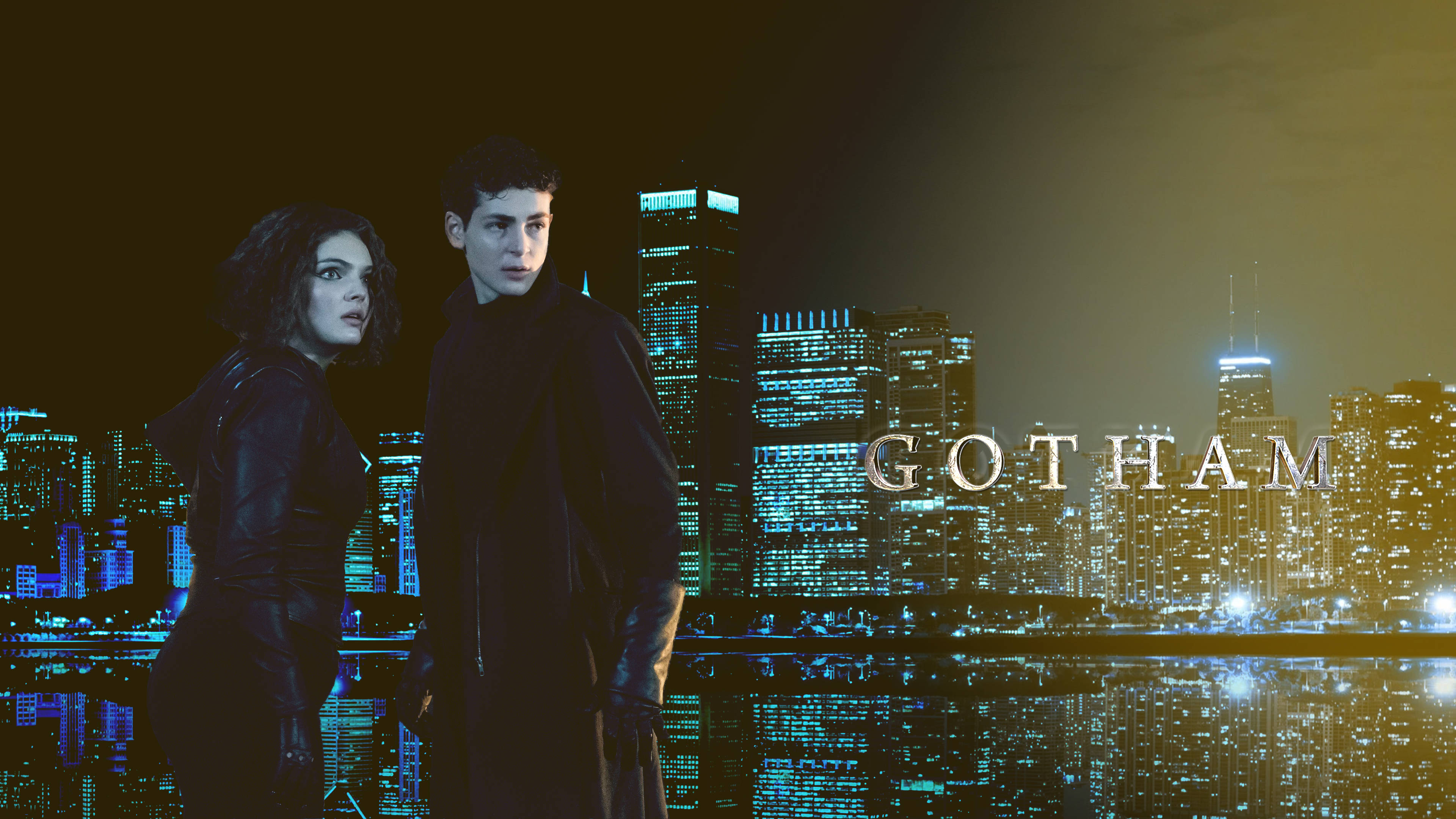 4K Gotham Bruce Wayne at Selina Kyle Wallpaper