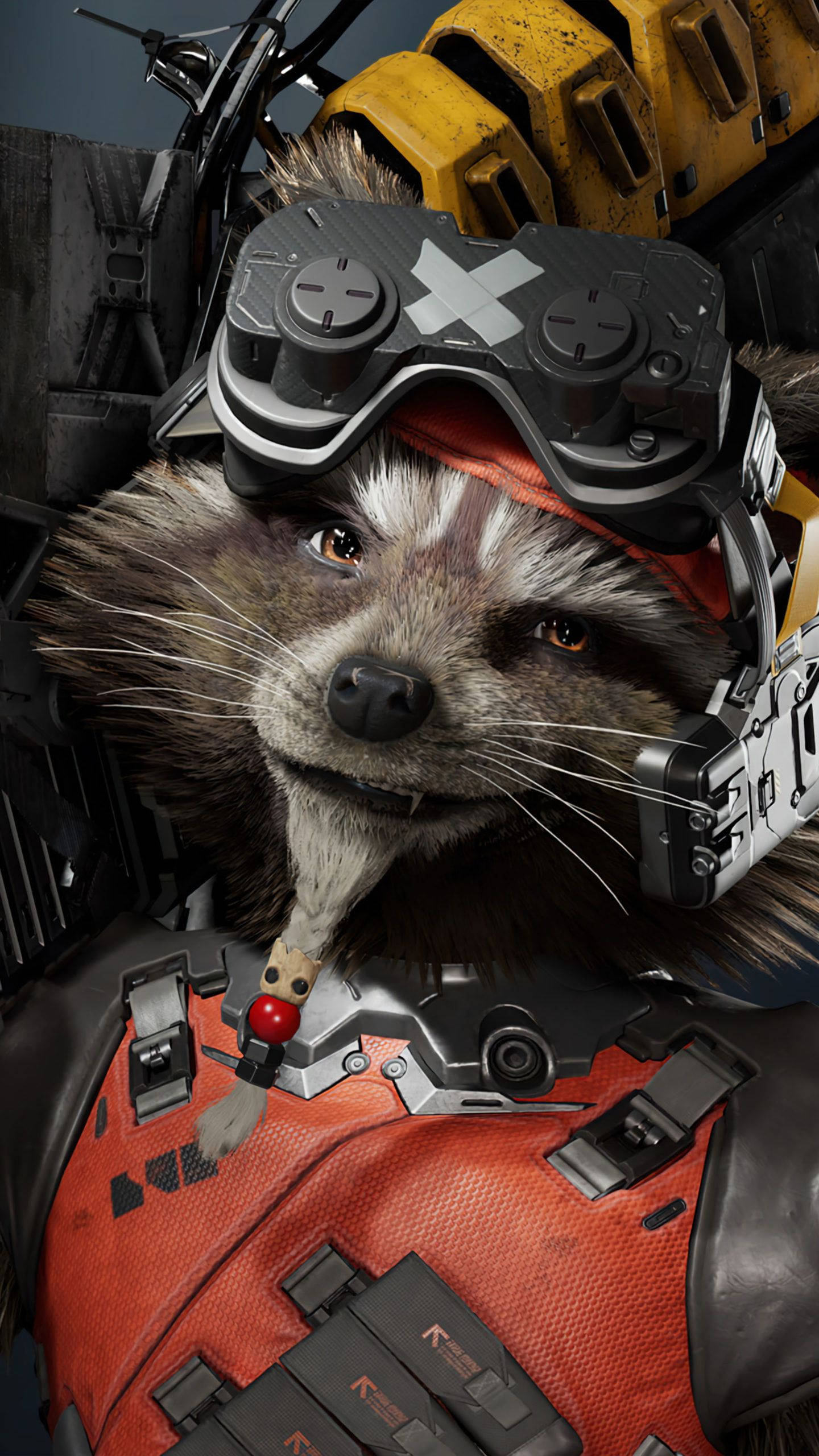4K Guardians Of The Galaxy na si Rocket Raccoon na may gamit Wallpaper