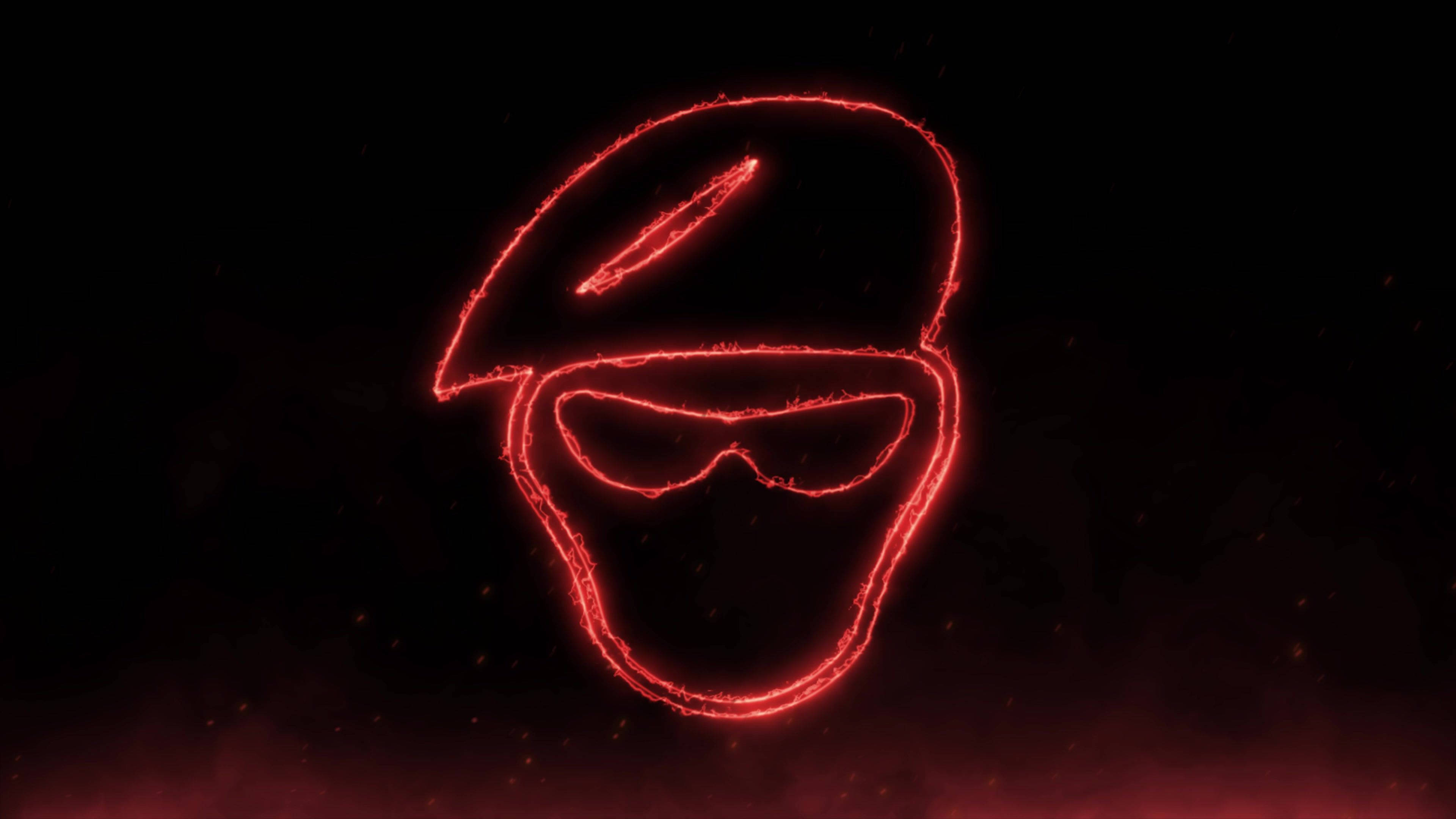 4K Gumagalaw na Shadman Neon Red Wallpaper