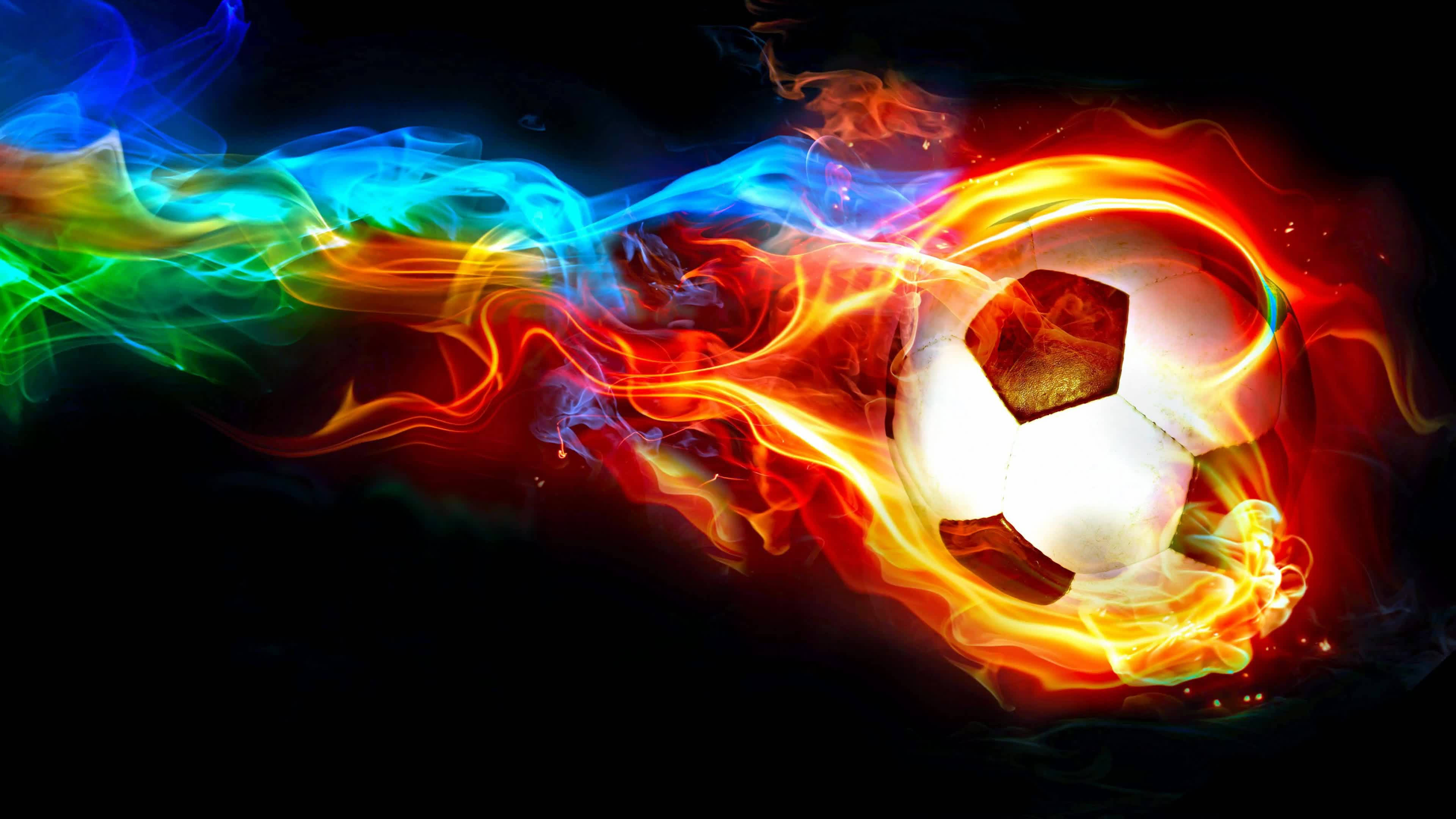 4K na Gumagalaw na Bola ng Soccer Wallpaper