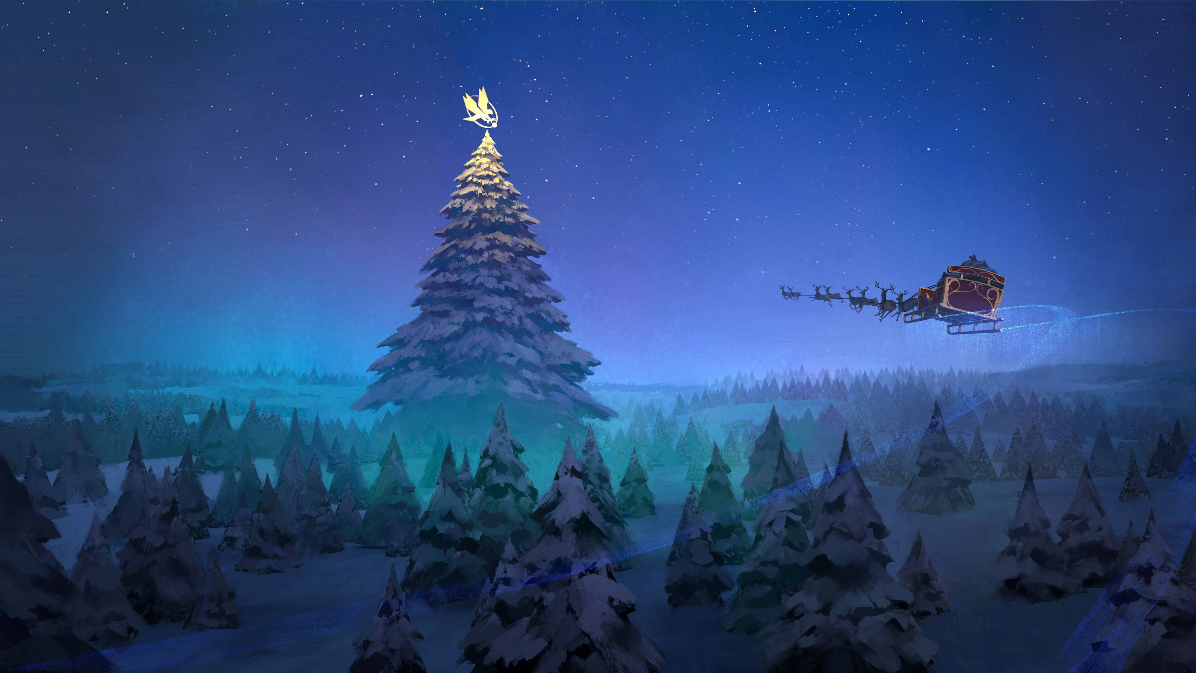 4K Ultra HD Santa Claus sa Pasko Wallpaper