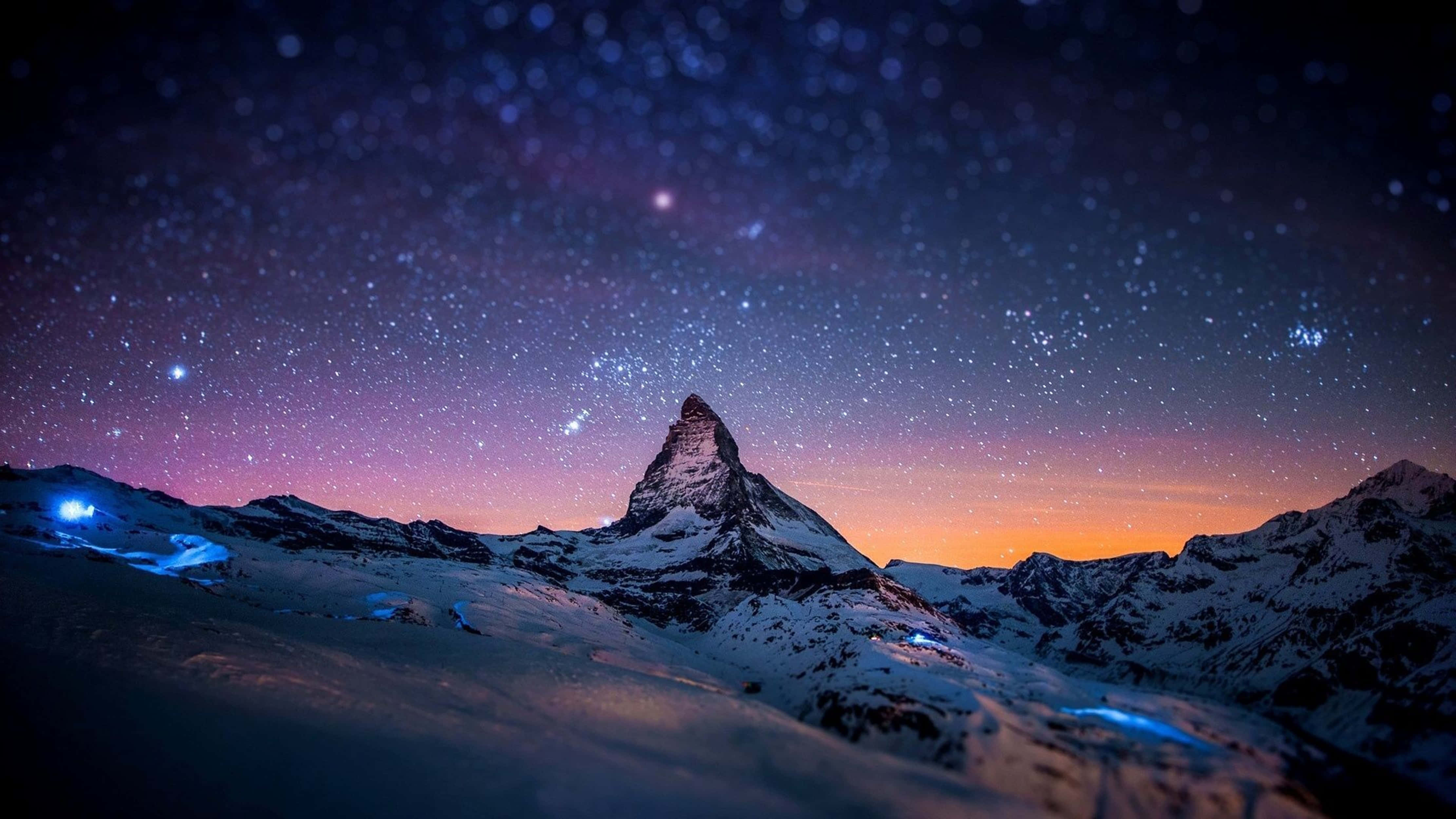 4K Uniberso Matterhorn Sa Gabi Wallpaper