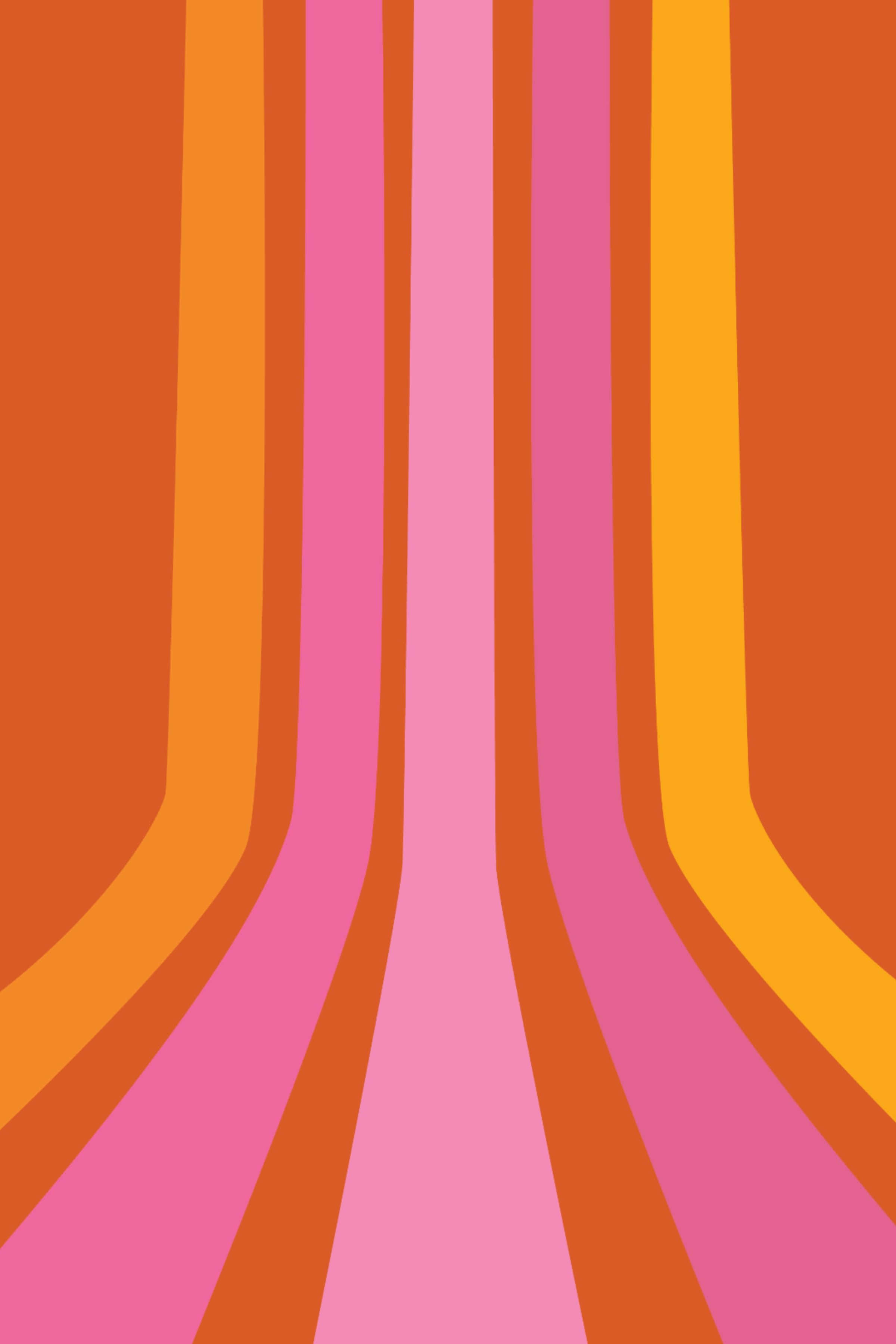 70s Vintage Geometry Pattern Wallpaper