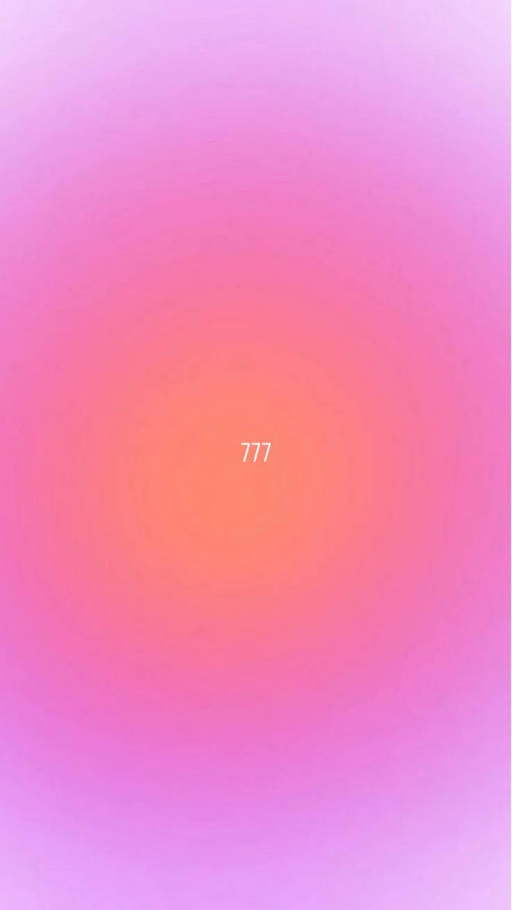777 Pink at Orange Aura Aesthetic Wallpaper