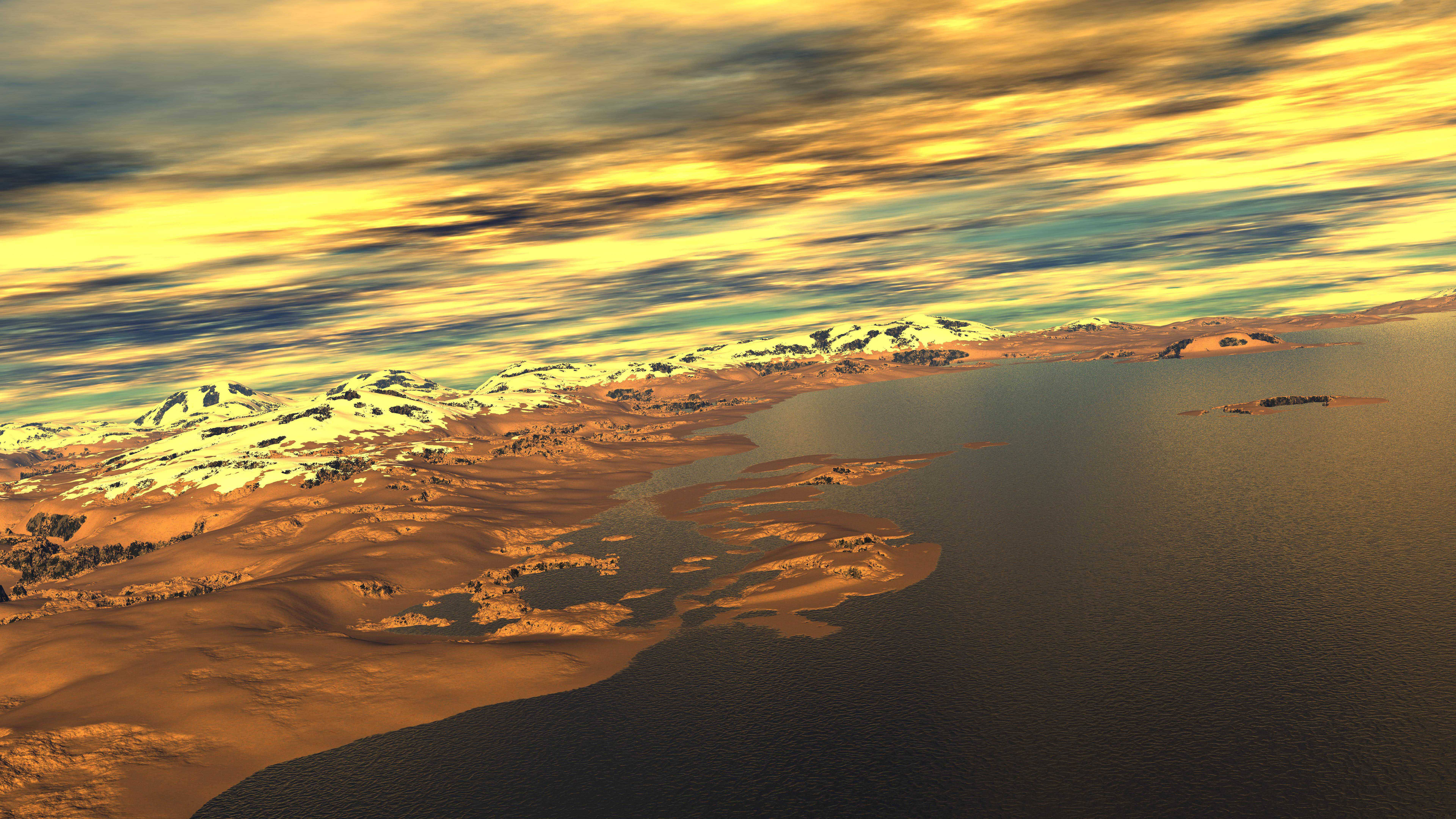 8K 7680x4320 Ultra HD Resolution Desktop Sunset Wallpaper