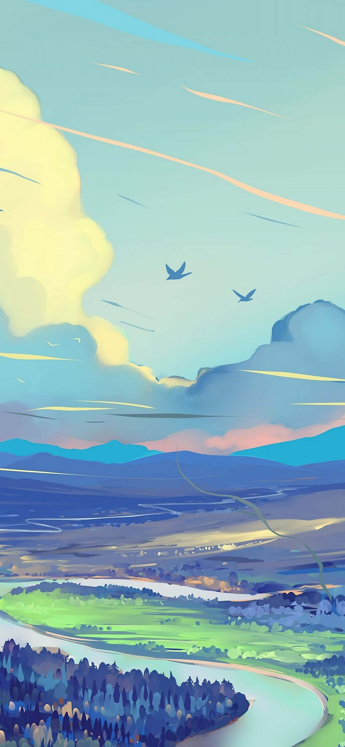 Isang magandang beach sunset na naglalabas ng calming light sa sky Wallpaper