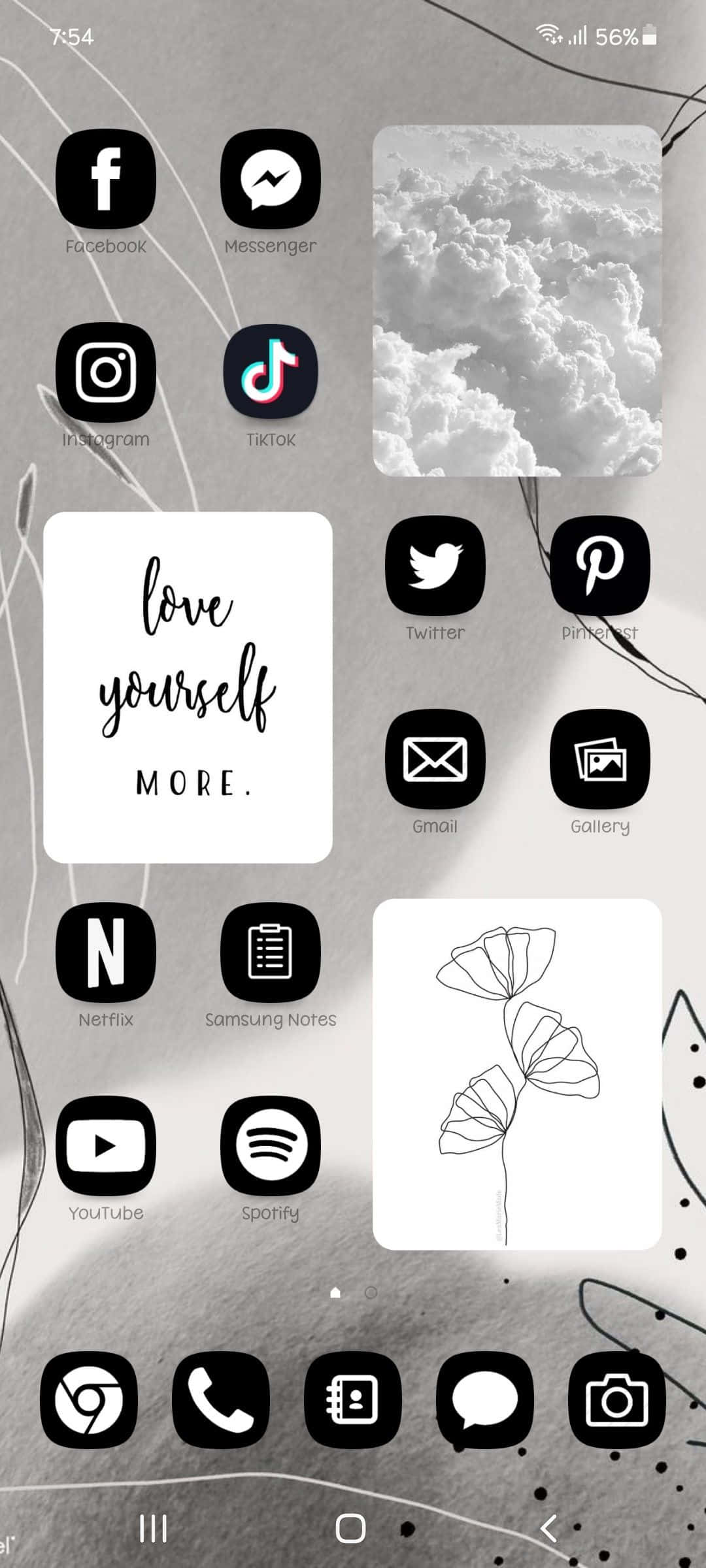 isang black at white screenshot ng isang tema Wallpaper