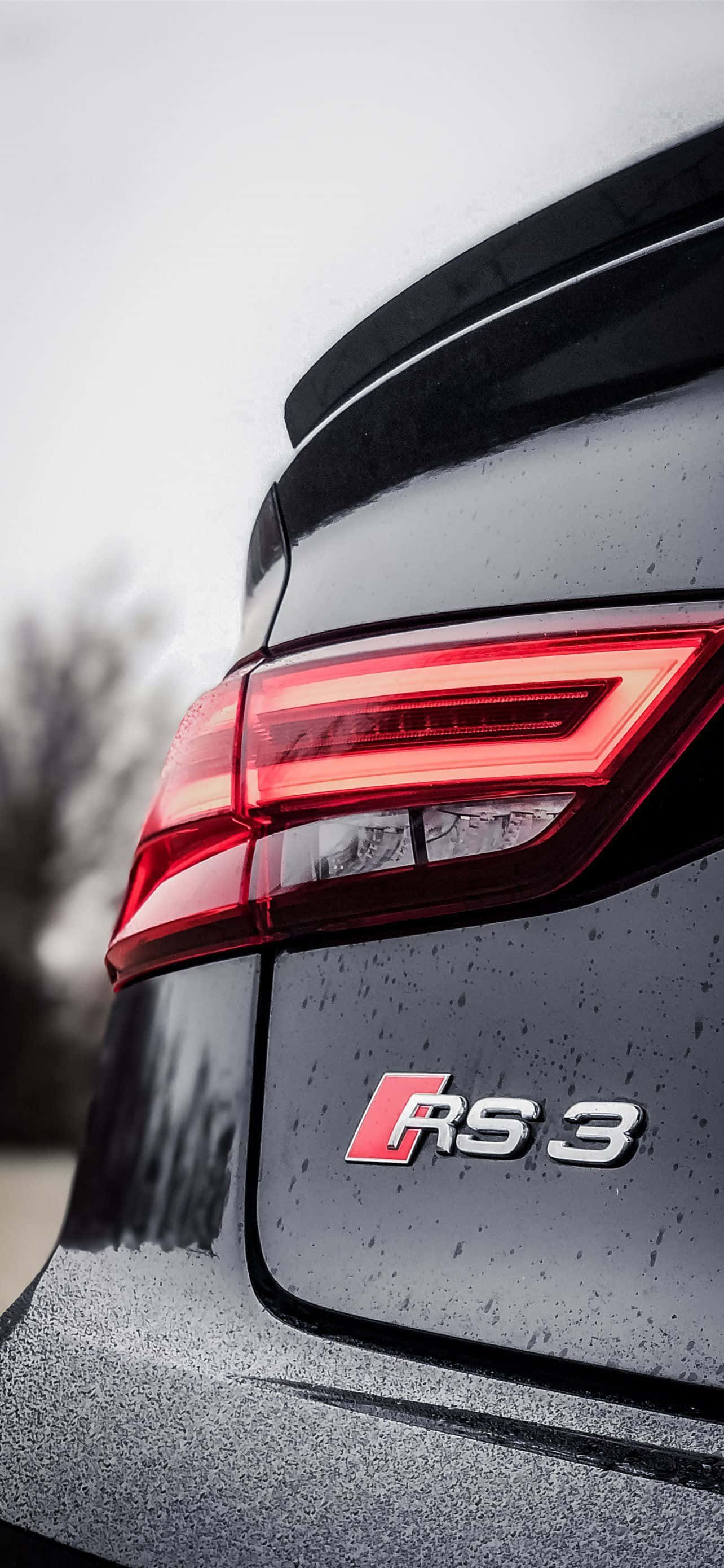 itim na ilaw ng tail light ng Mercedes RS3 Wallpaper