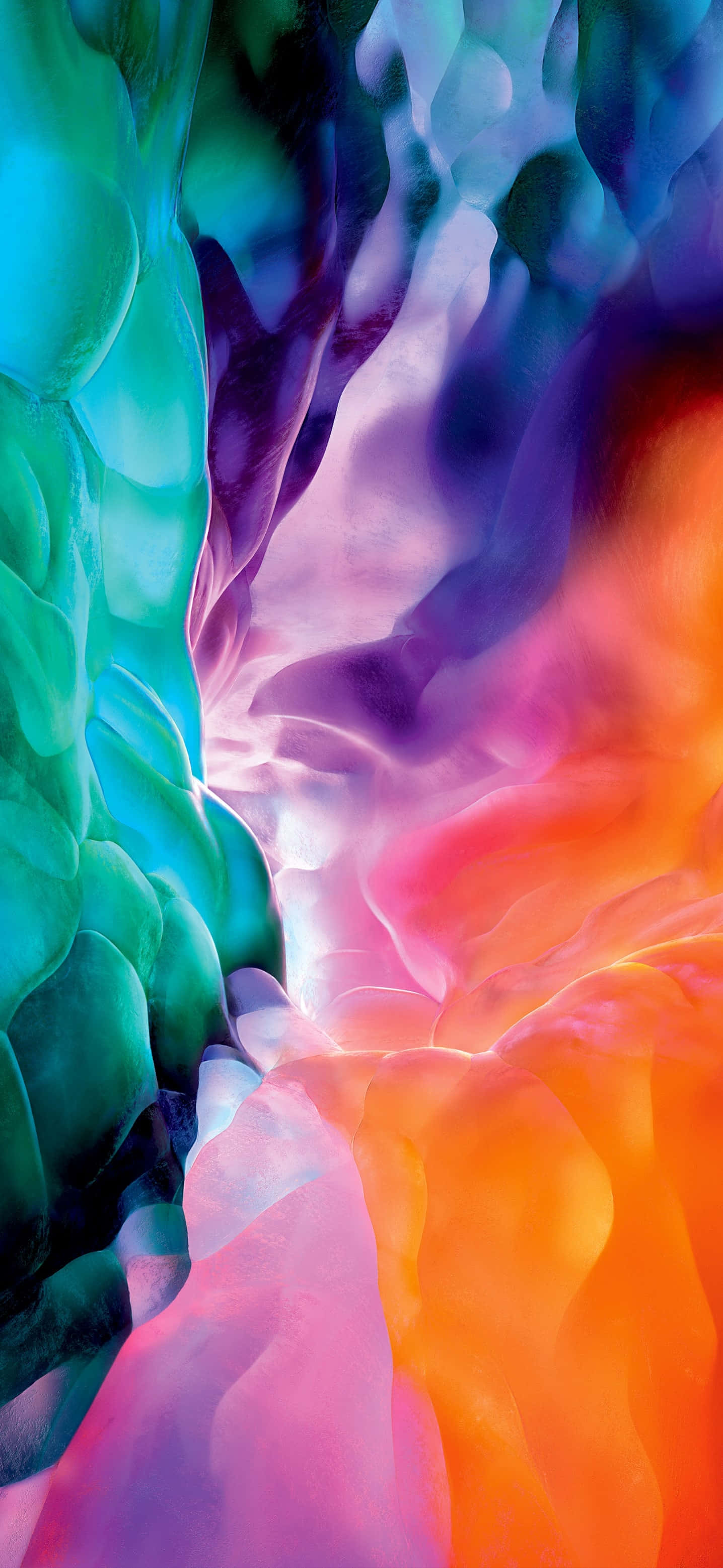 isang makulay na abstract na pagpipinta ng isang talon ng tubig Wallpaper