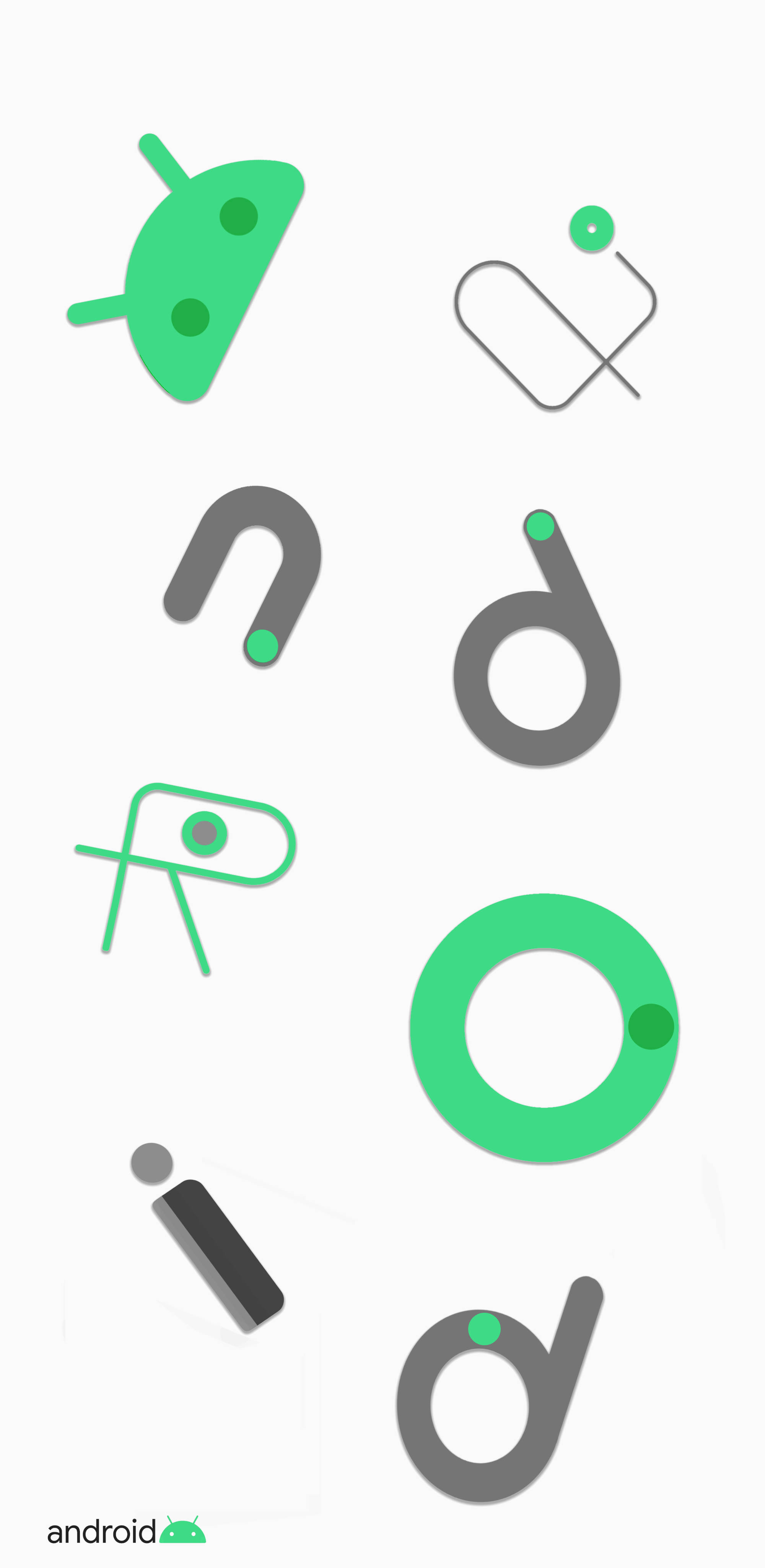 isang luntiang logo na may luntiang letra Wallpaper