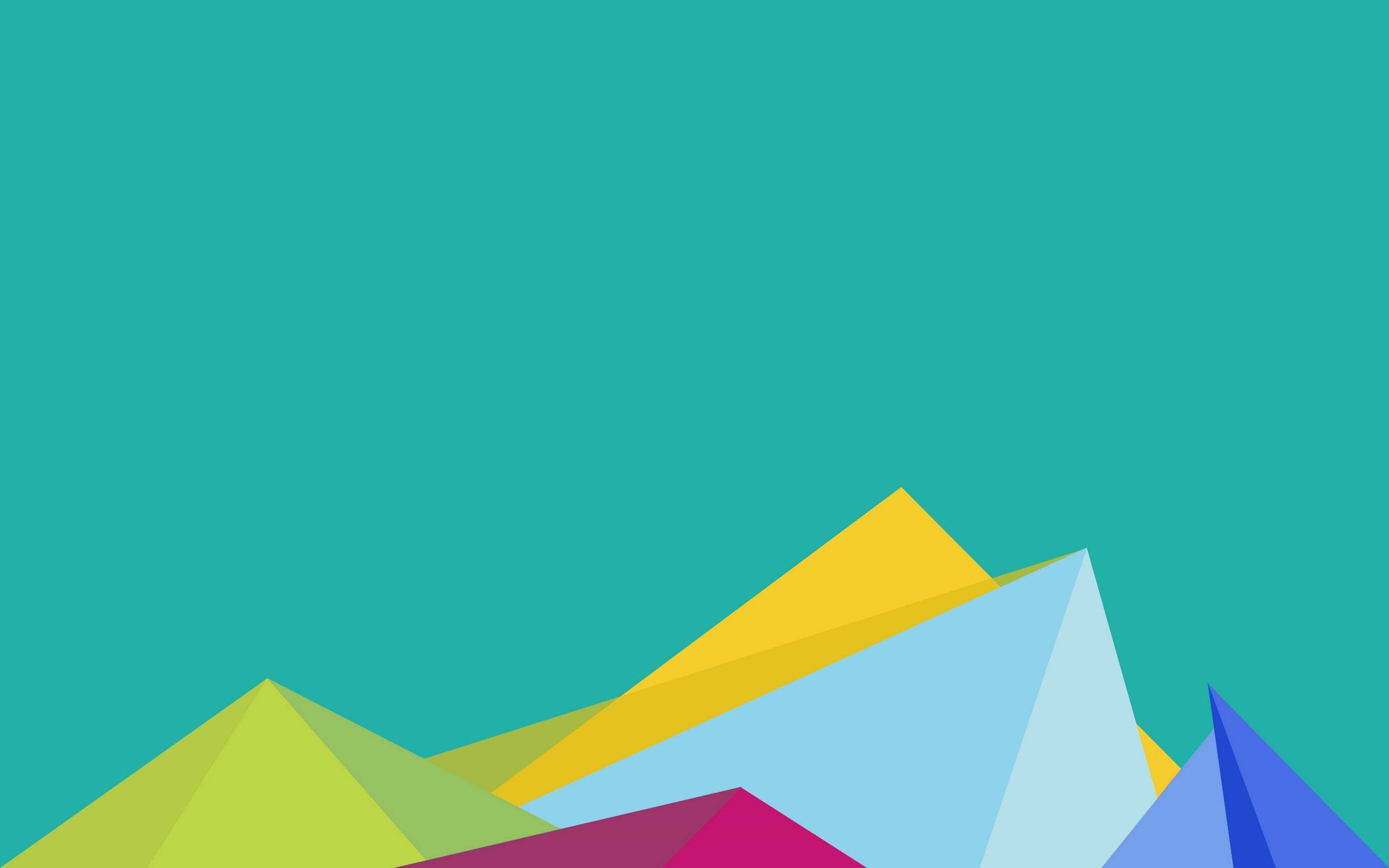 A Simple and Geometric Mountain Design Wallpaper