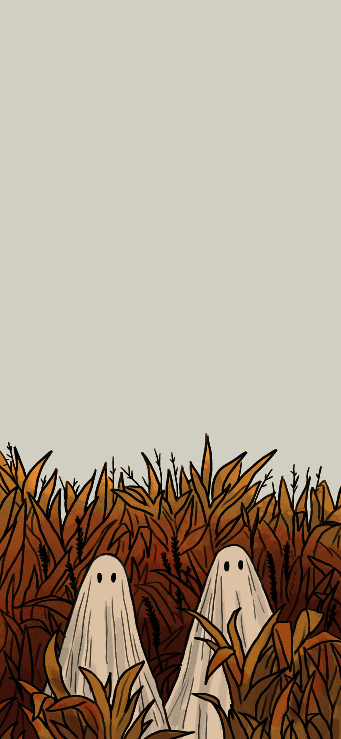 "Isang Nakakabiglang Gabi - Masiglang Aesthetic Halloween Scene" Wallpaper