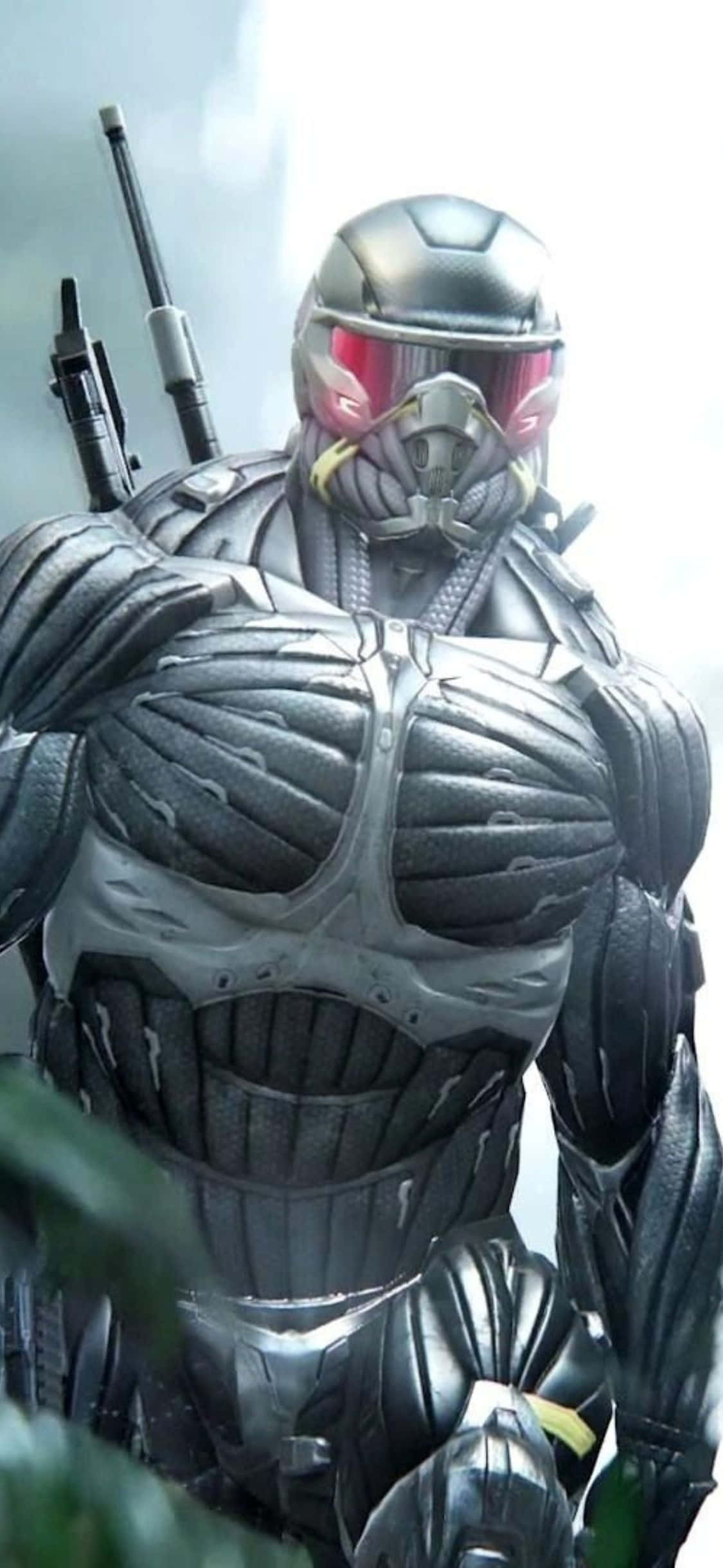 Isang natatanging tanaw ng larong Crysis 3 sa iPhone X Wallpaper