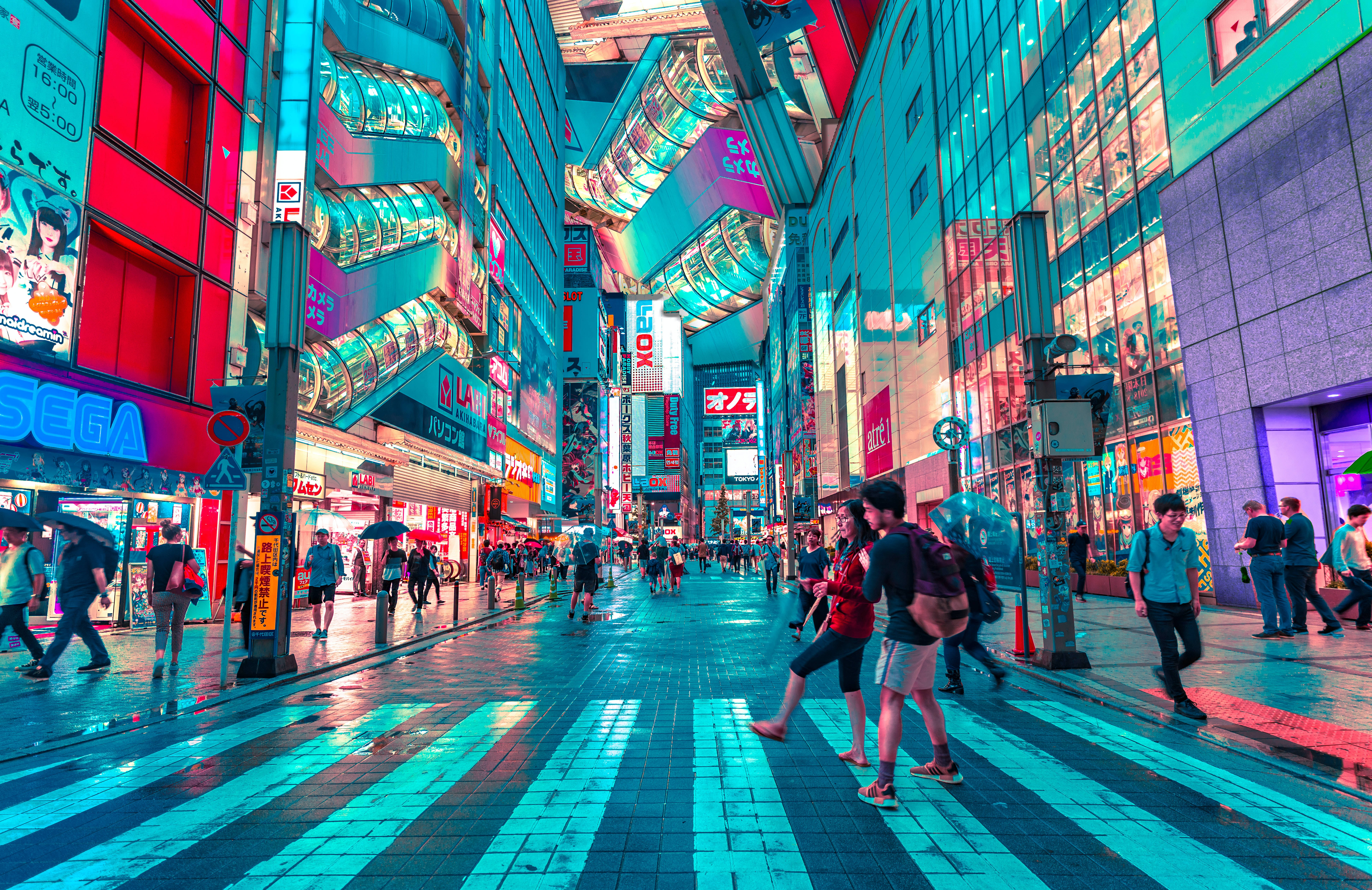 Abalang Kalye ng Tokyo sa Japanese HD Wallpaper
