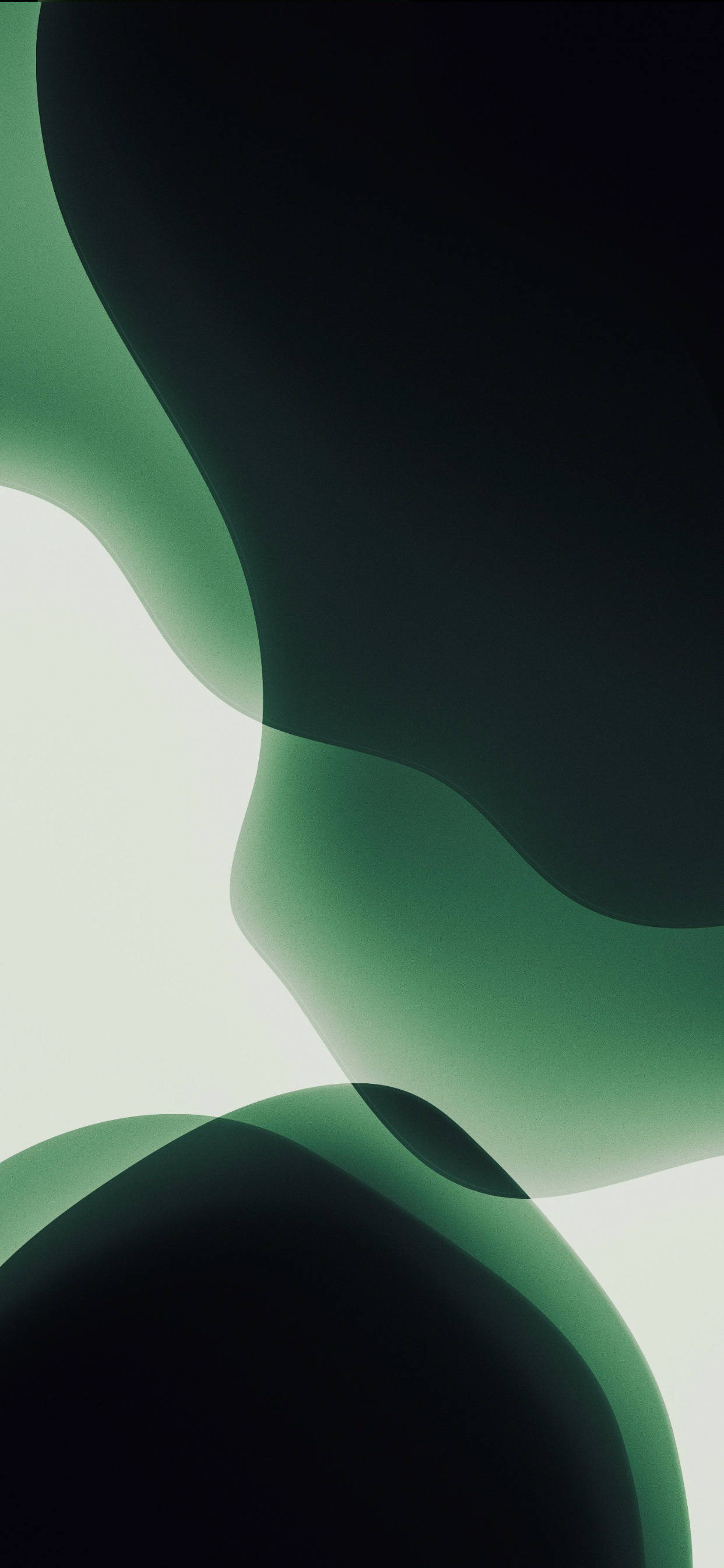 Abstract Art na May Kurba na Berde para sa iPhone Wallpaper