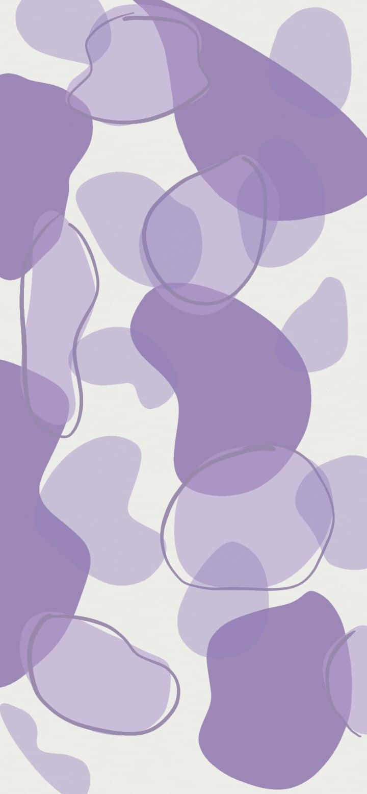 Abstract Doodles Aesthetic Purple Background Wallpaper