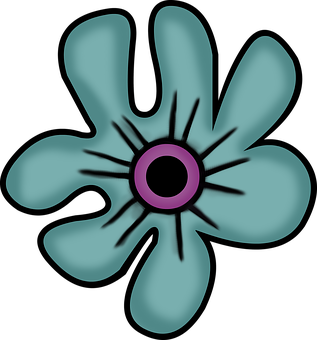 Abstract na Asul na Bulaklak na Ilustrasyon Wallpaper