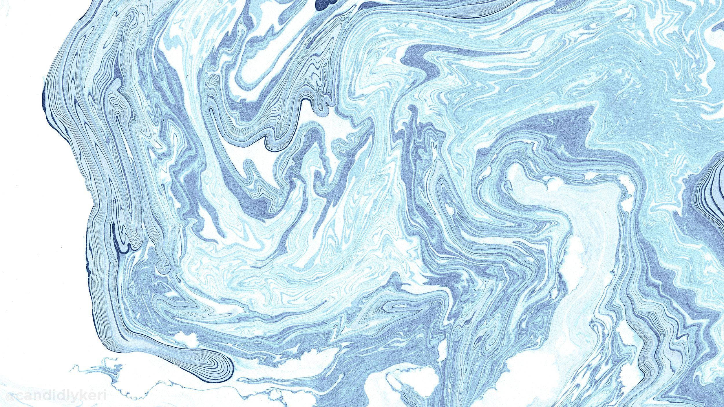 Abstract na Asul na Tubig para sa MacBook Wallpaper