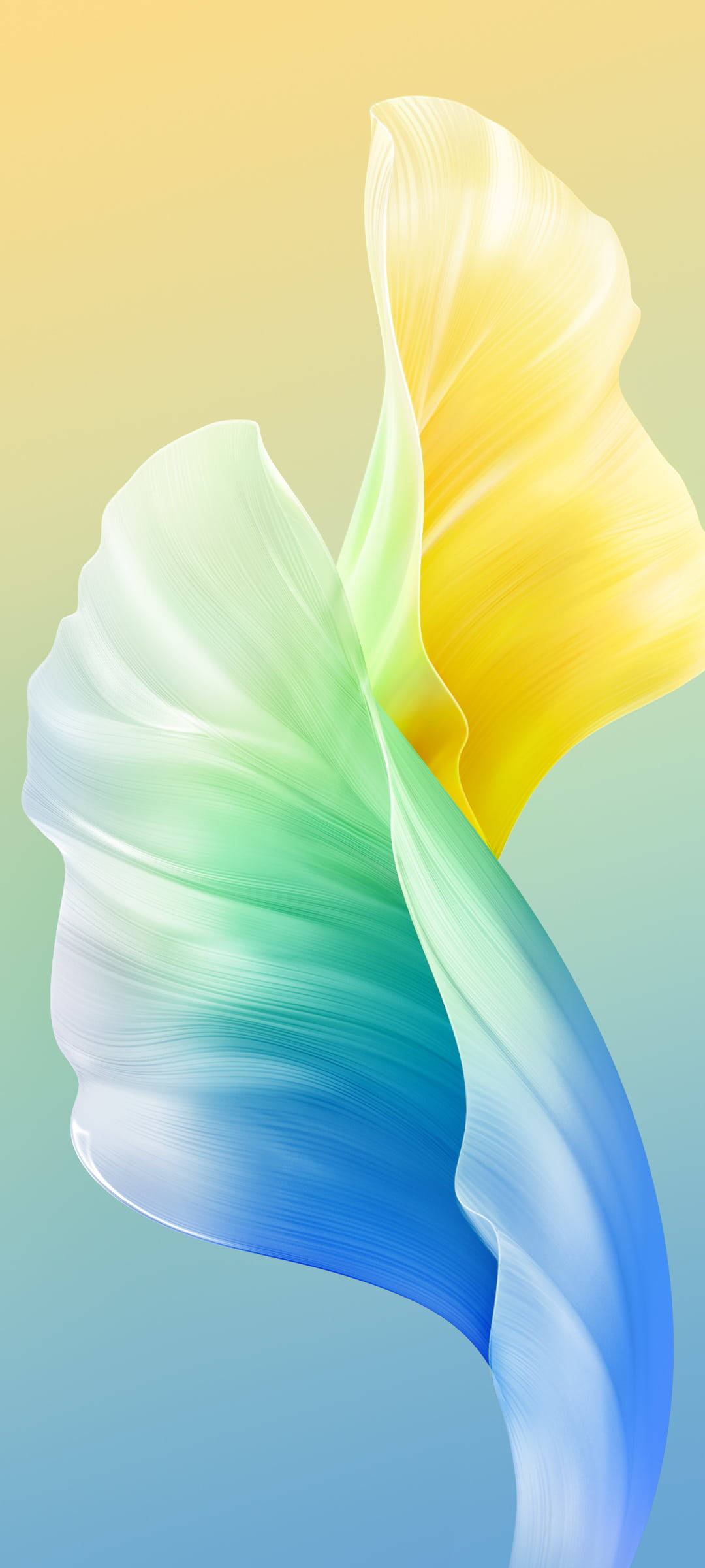 Abstract na Blue at Yellow para sa Vivo Y20 Wallpaper