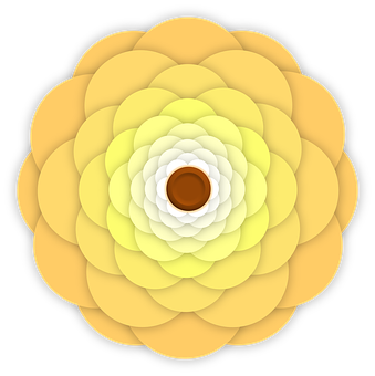 Abstract na Dilaw na Bulaklak na Ilustrasyon Wallpaper