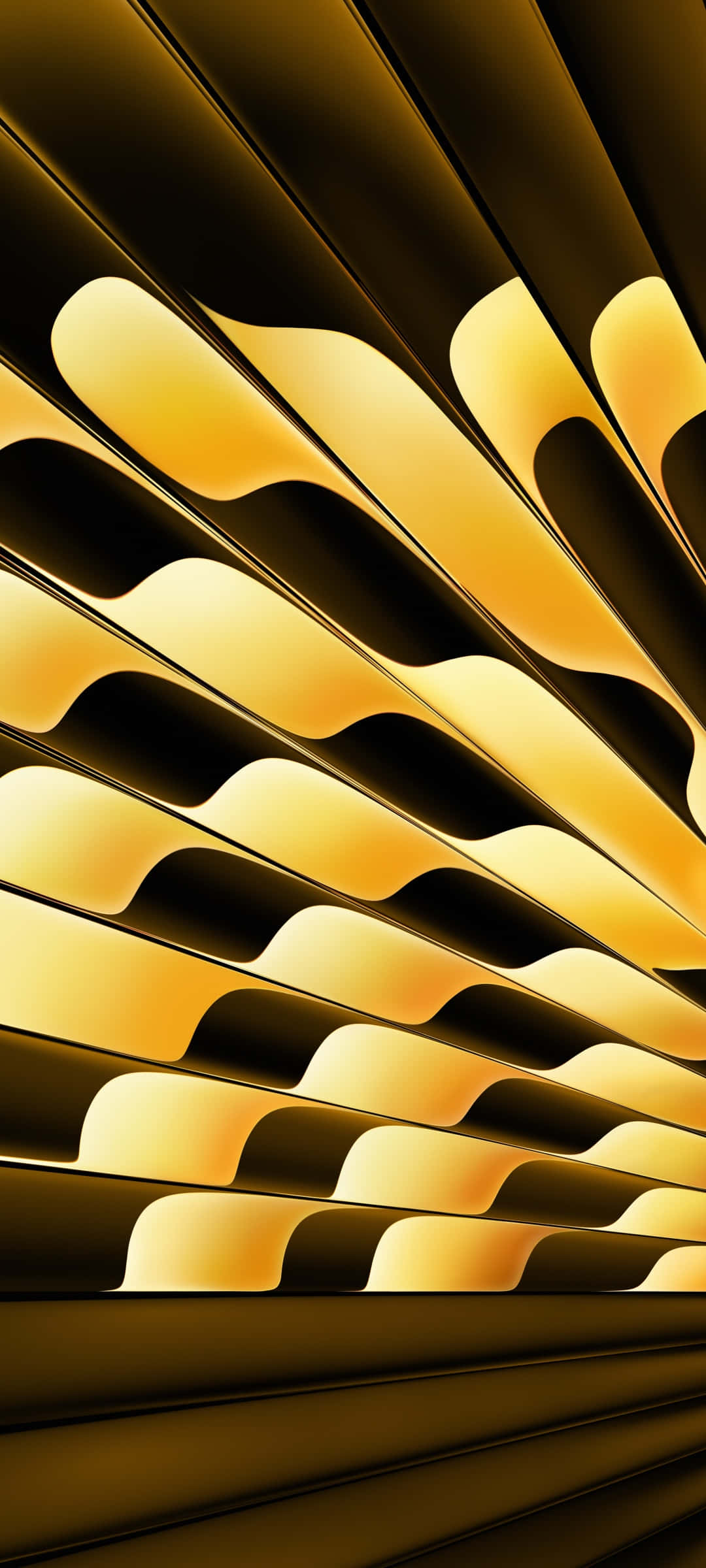 Abstract na Ginintuang Alon na Background Wallpaper