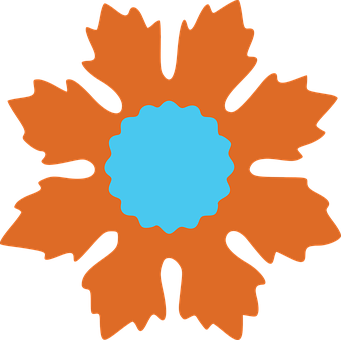 Abstract na Ilustrasyon ng Kahel na Bulaklak Wallpaper