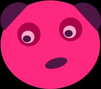 Abstract na Mukha ng Pink na Panda Wallpaper