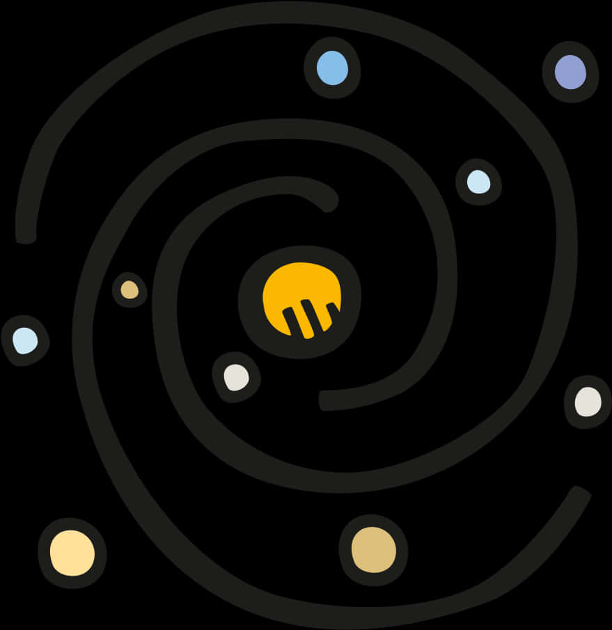 Abstract na Sining ng Solar System Wallpaper