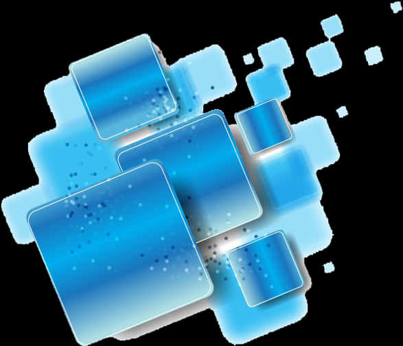 Abstractong Asul na Heometrikong Bloke Wallpaper