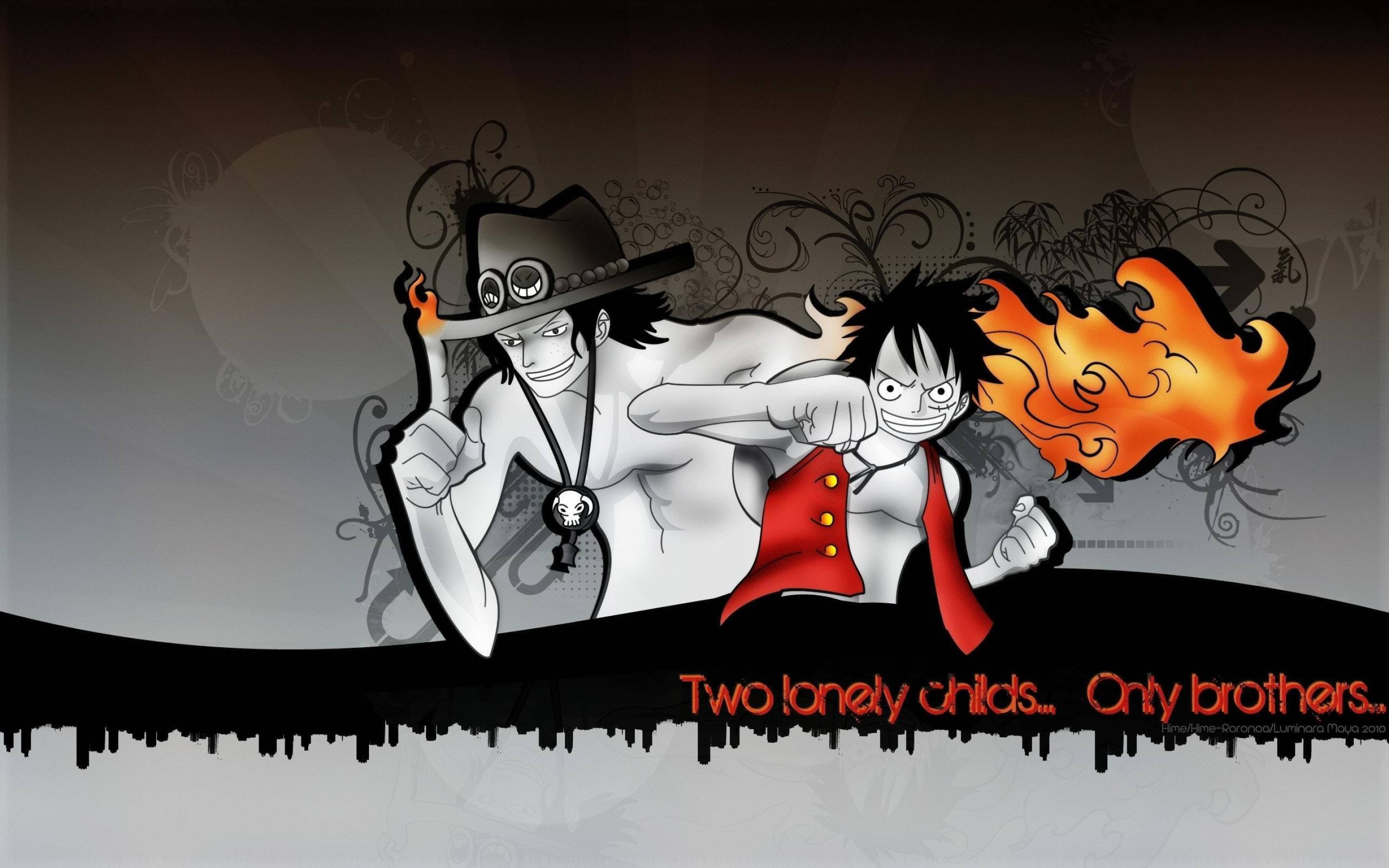 Ace At Luffy One Piece Magkapatid Wallpaper