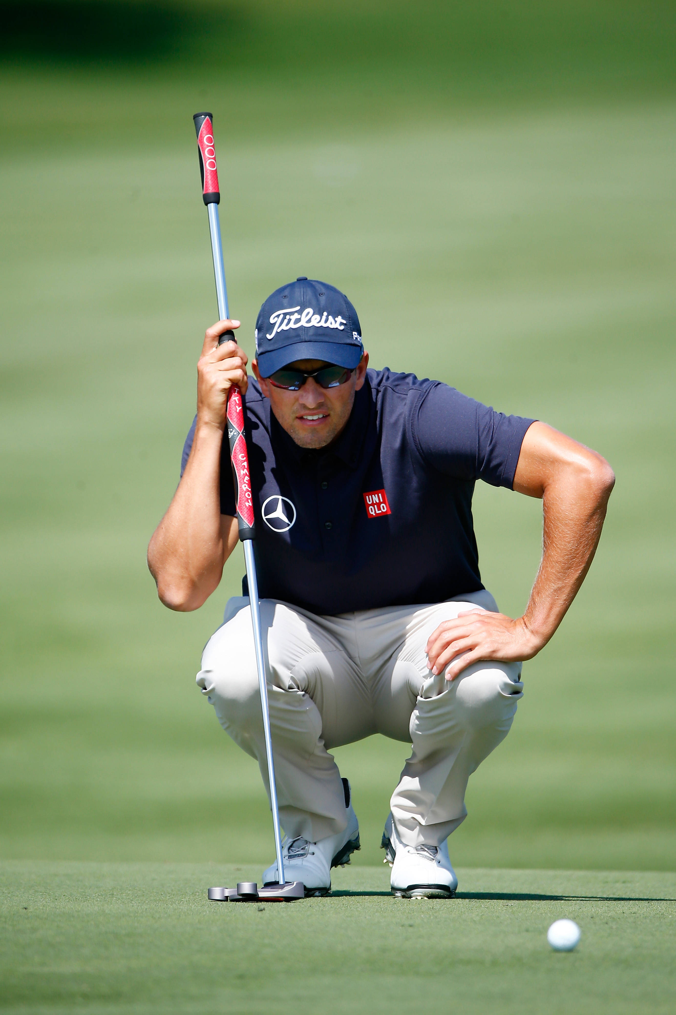 Adam Scott Nag-aaral ng Golf Line Wallpaper